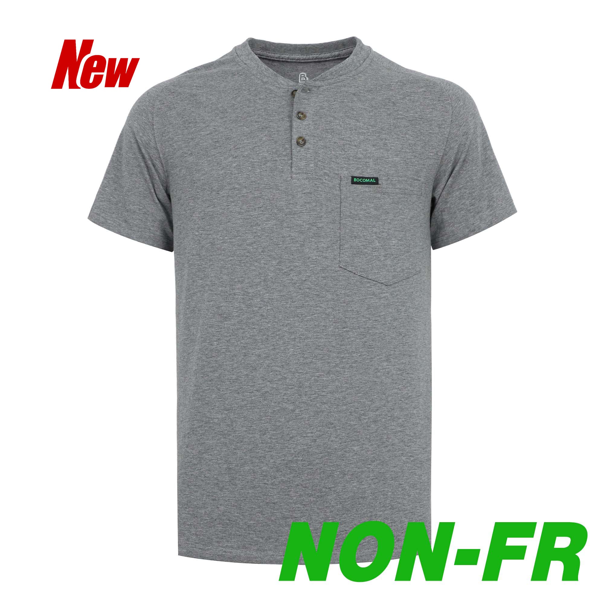 5.5OZ Lightweight Henley Short Sleeve T-Shirts(NON-FR) - TS011M