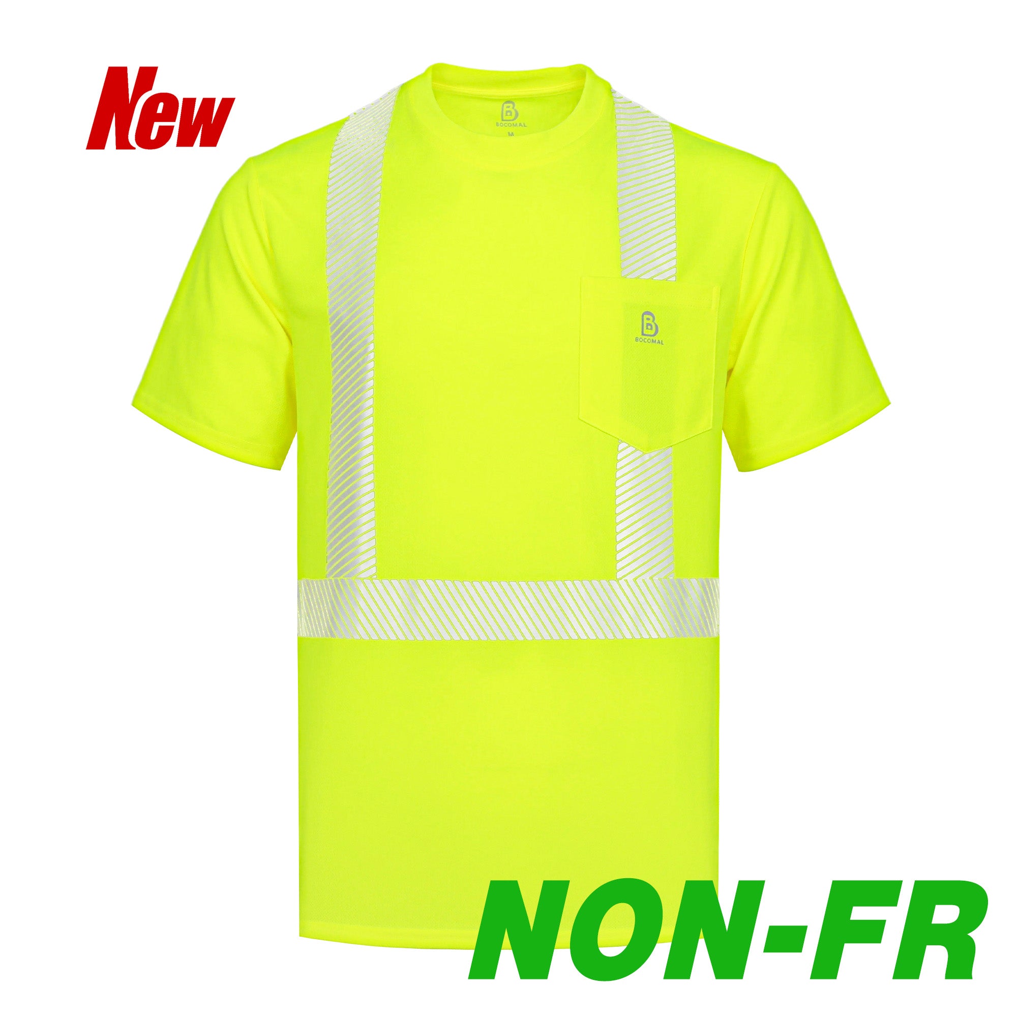 4OZ High Visibility Shirts Reflective Breathable Safety Work Tee (NON-FR)- TS132B