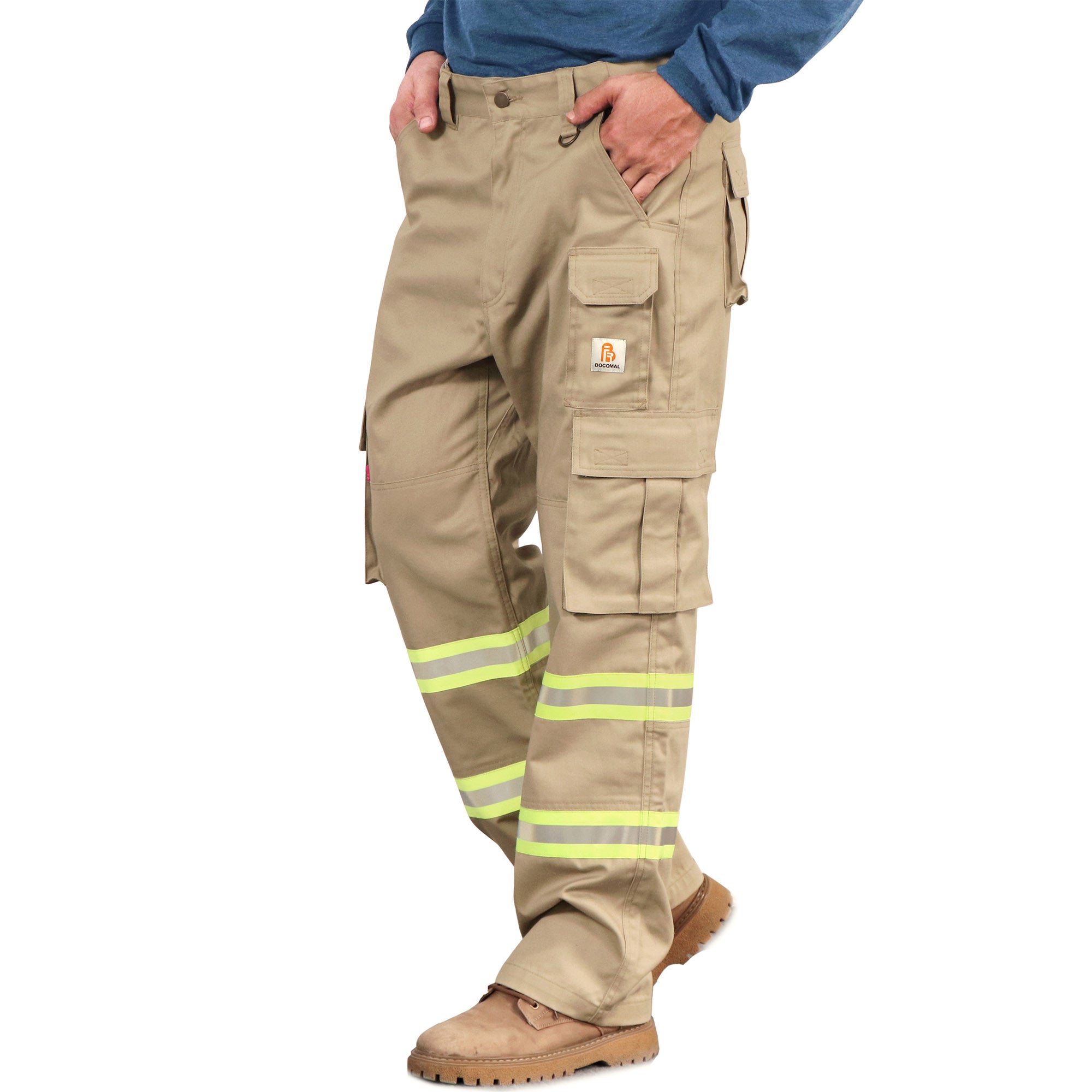 7.5OZ High Visibility Cargo Pants  Water & Oil Repellent Finish -1801-2HV