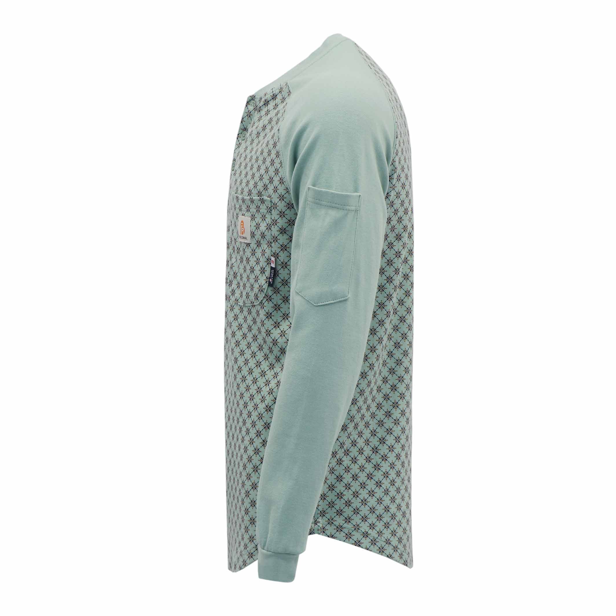 7OZ Button Pullover T-Shirt/Camouflage-5703