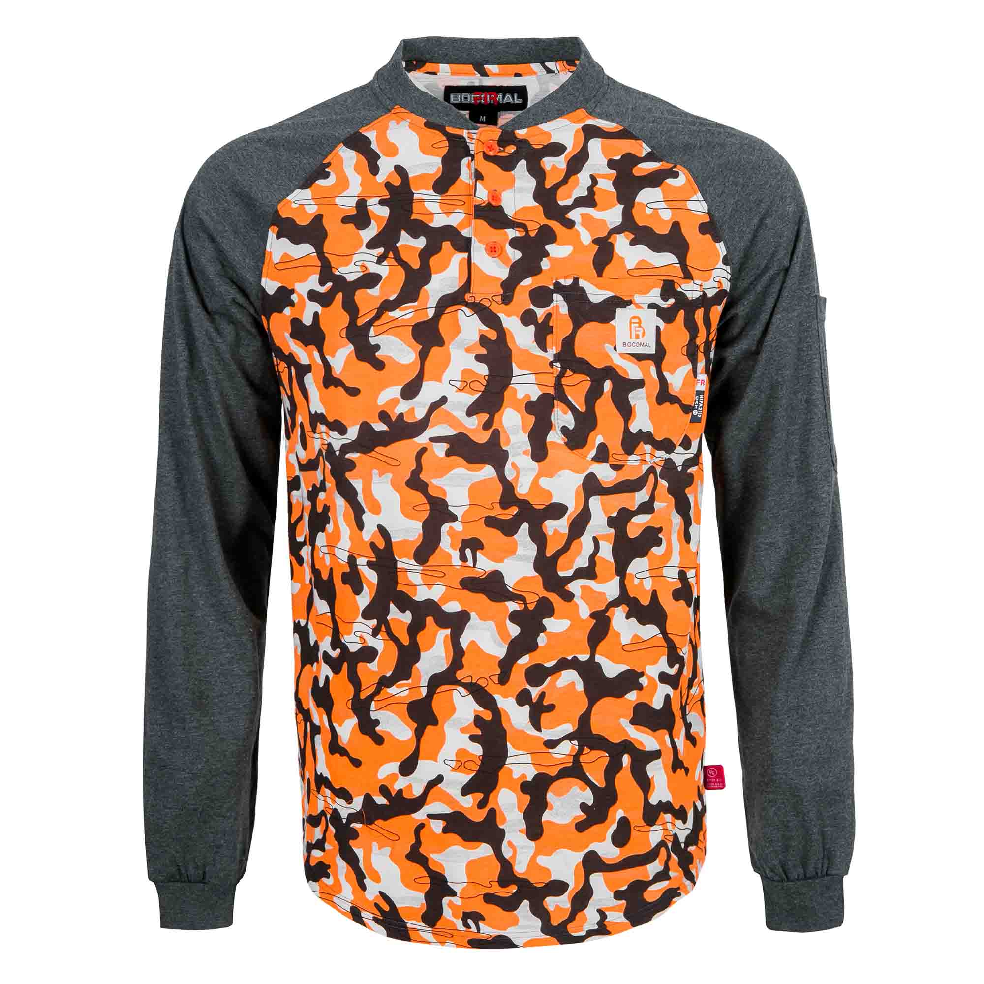 6OZ Button Pullover T-Shirt/New Camouflage-5724