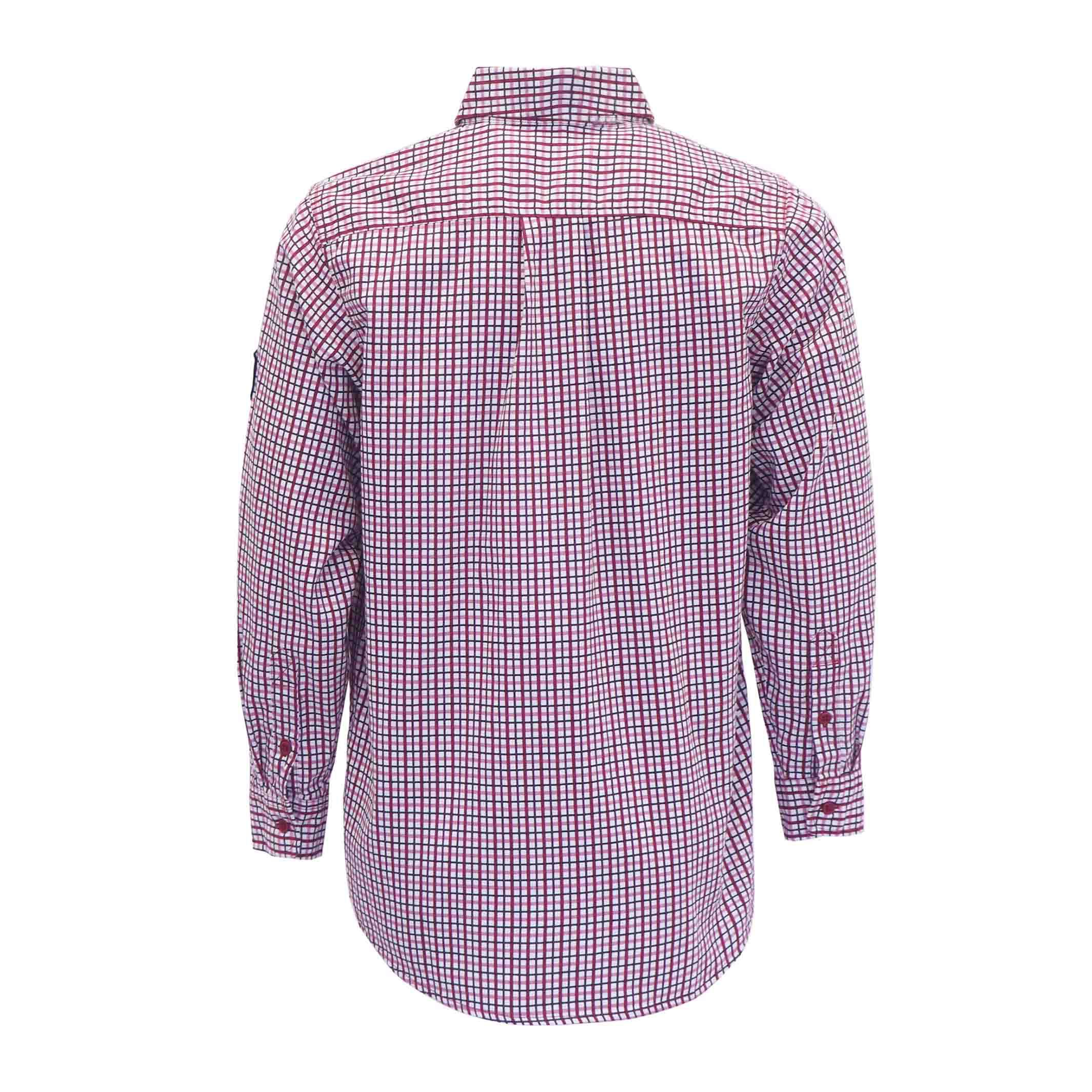 6.5OZ Classic Printed Plaid Shirts With Button-0816