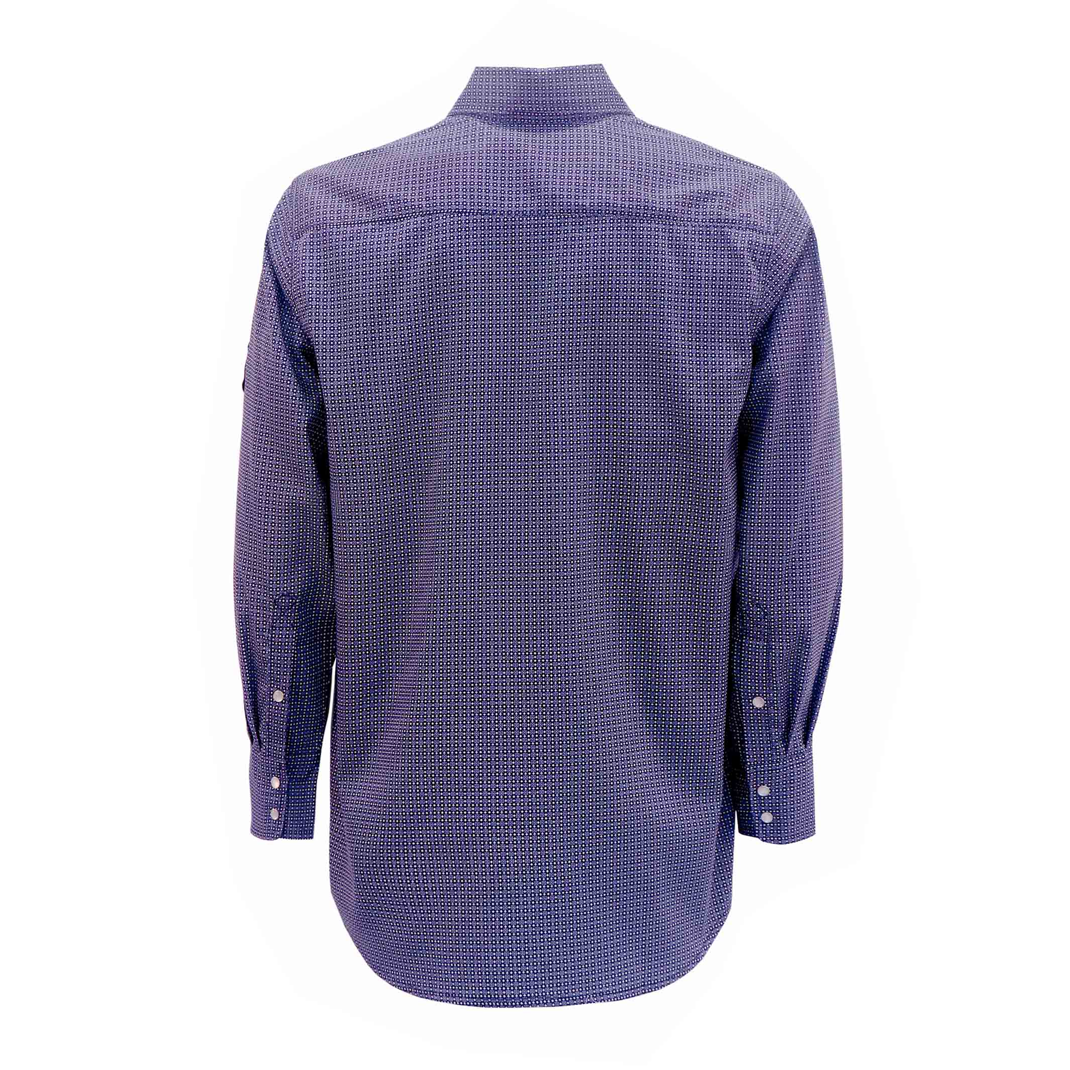 6.5OZ Printed Plaid Shirts With Pearl Snap-0916