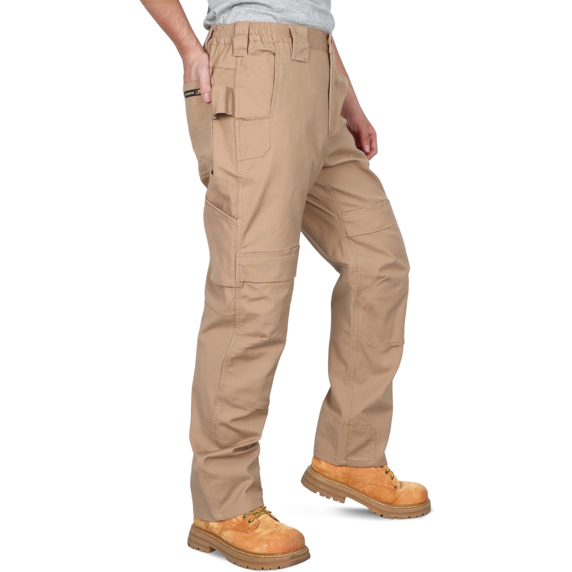 8.5OZ Midweight Relaxed Fit Stretch Canvas Cargo Pants-8632