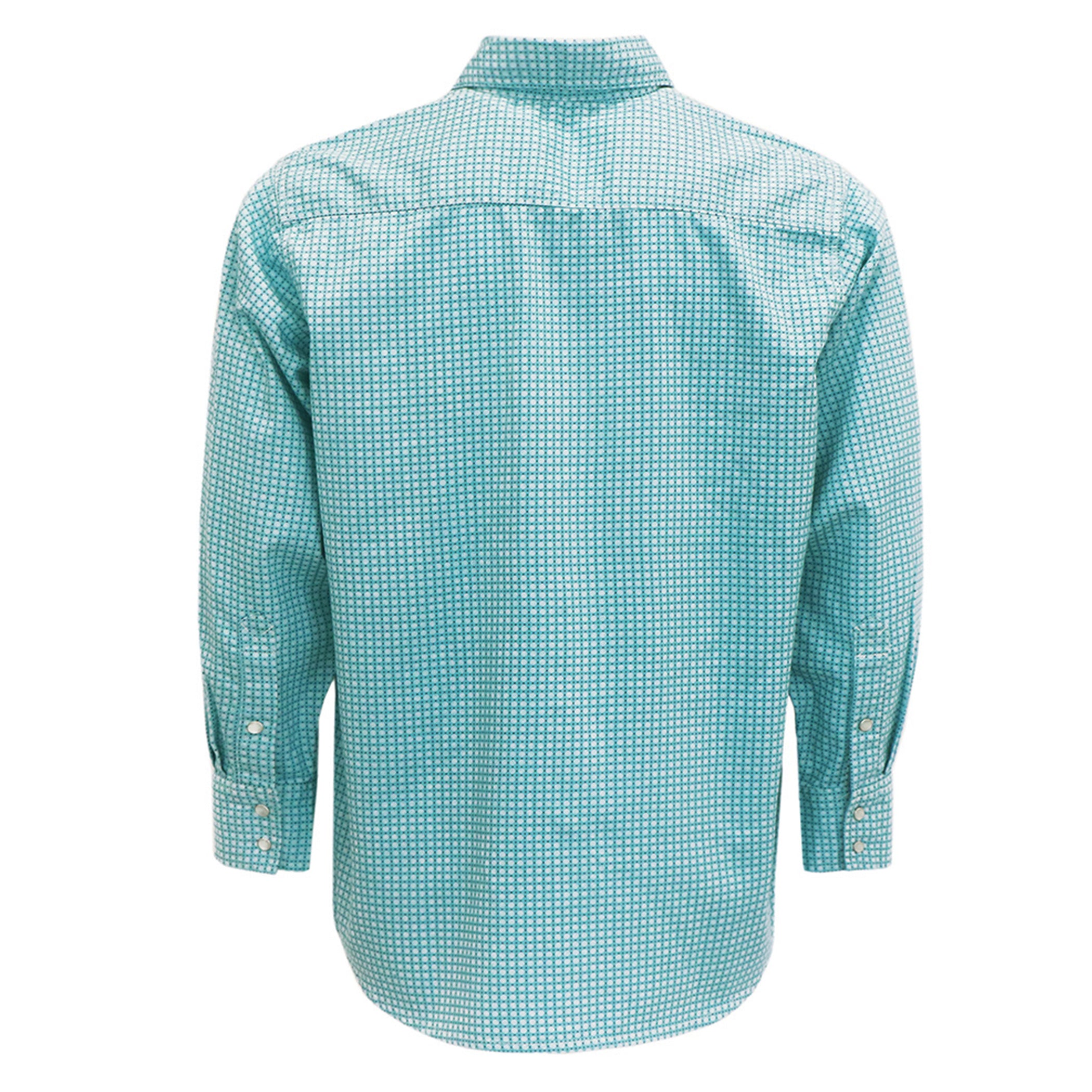 6.5OZ Printed Plaid Shirts With Pearl Snap(Final Sale)-3916