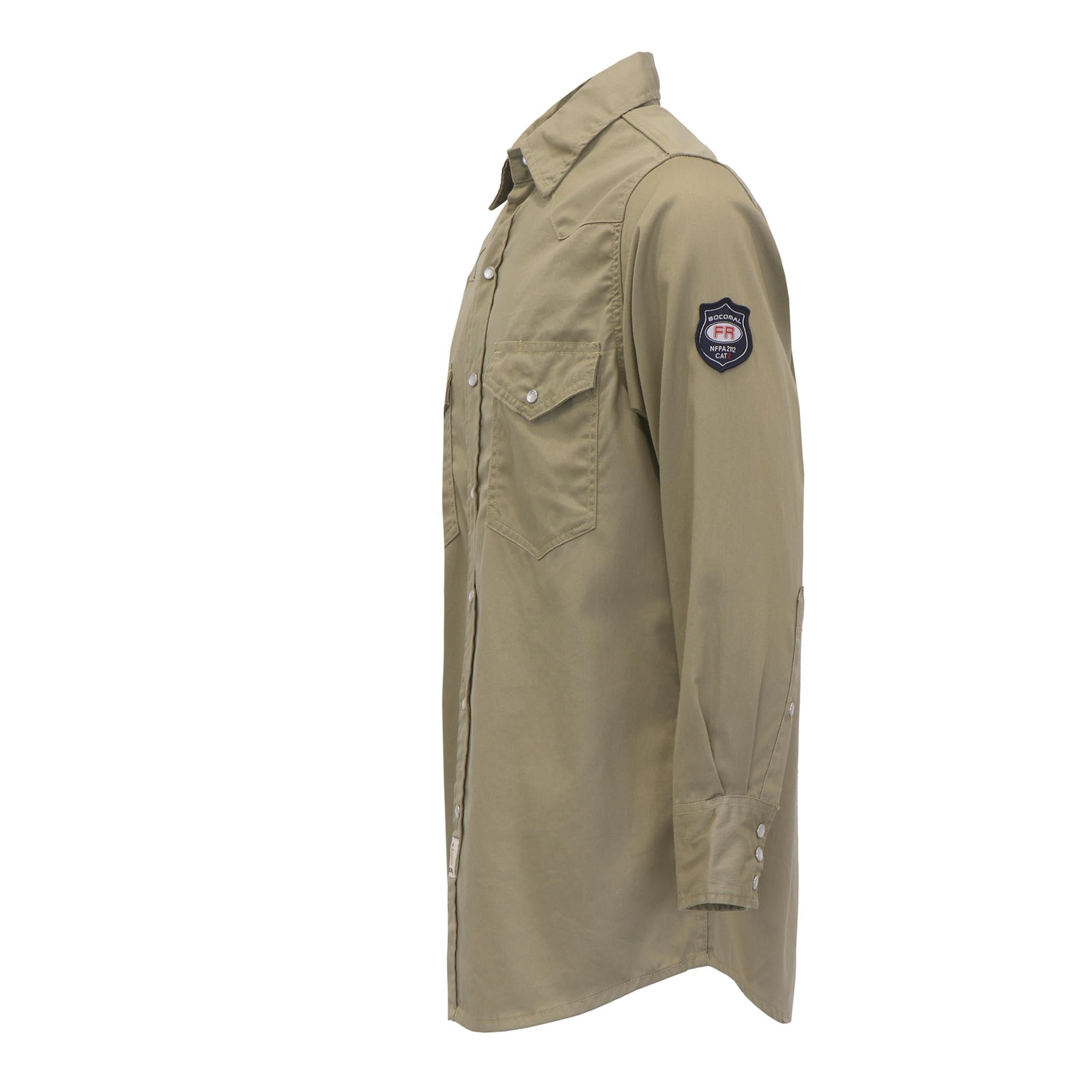 7.5OZ Solid Color Classic Shirts With Pearl Snap-10901