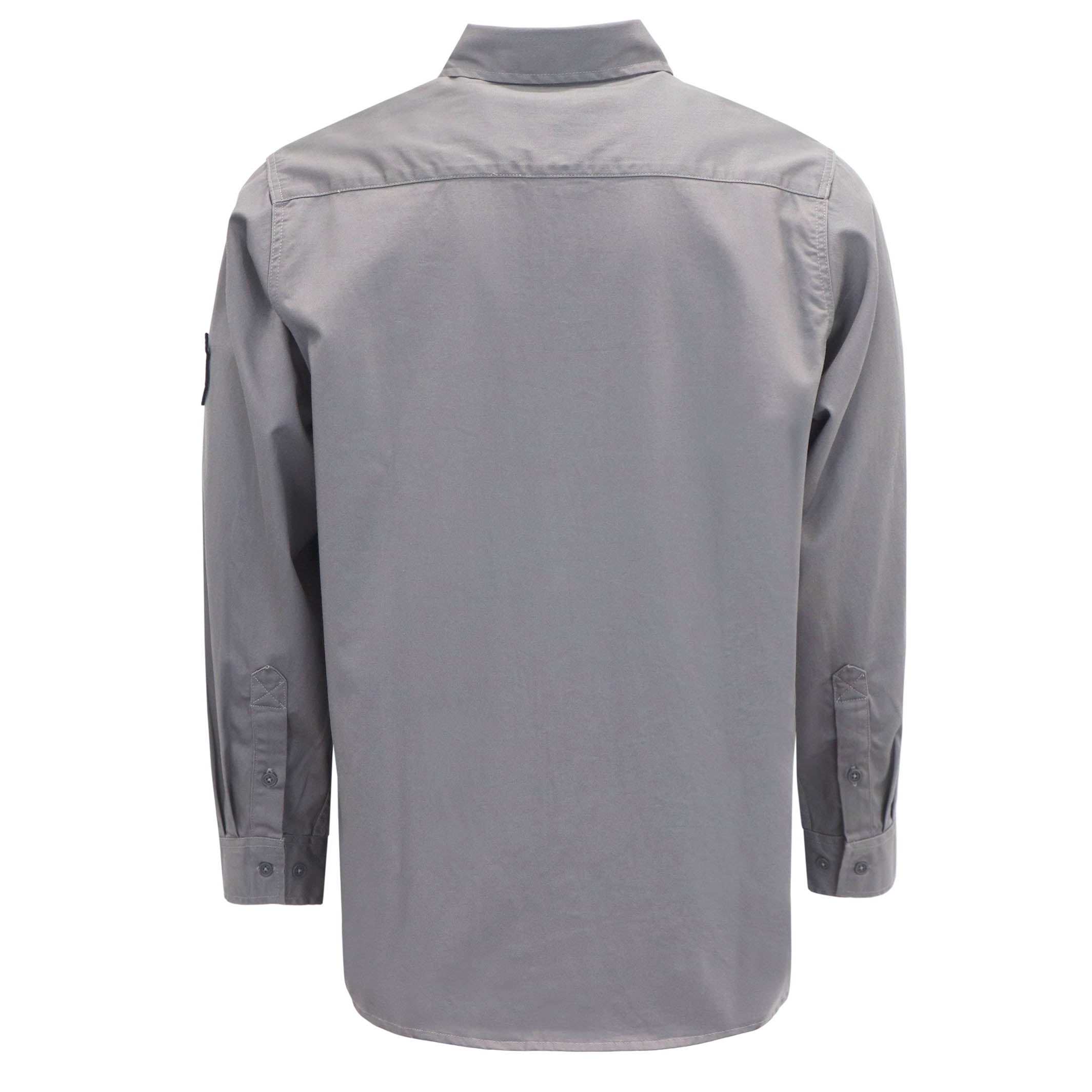 BOCOMAL Men's FR 6.5OZ Long Sleeve Twill Button Down Shirts,CAT 2
