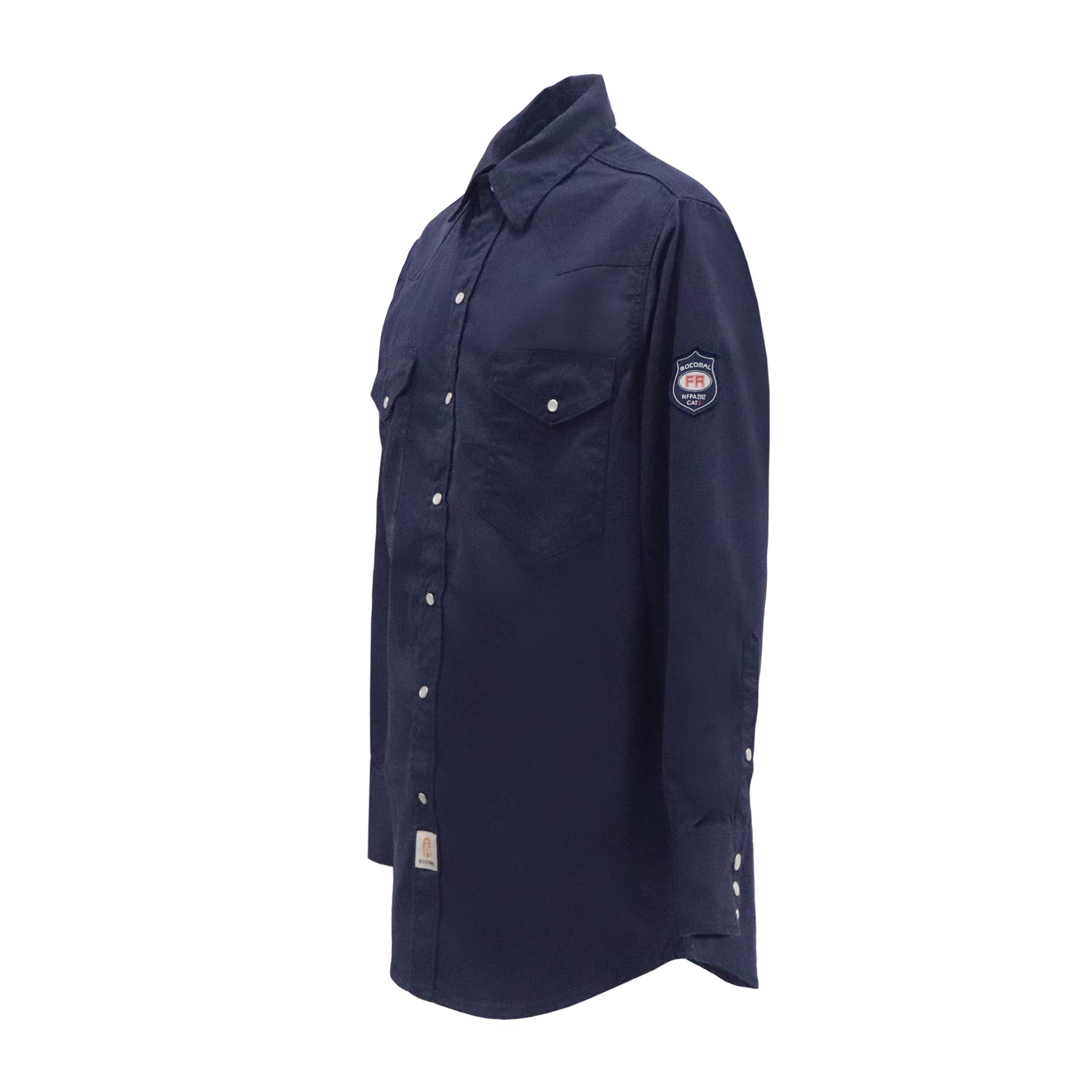 7.5OZ Solid Color Classic Shirts With Pearl Snap-10901