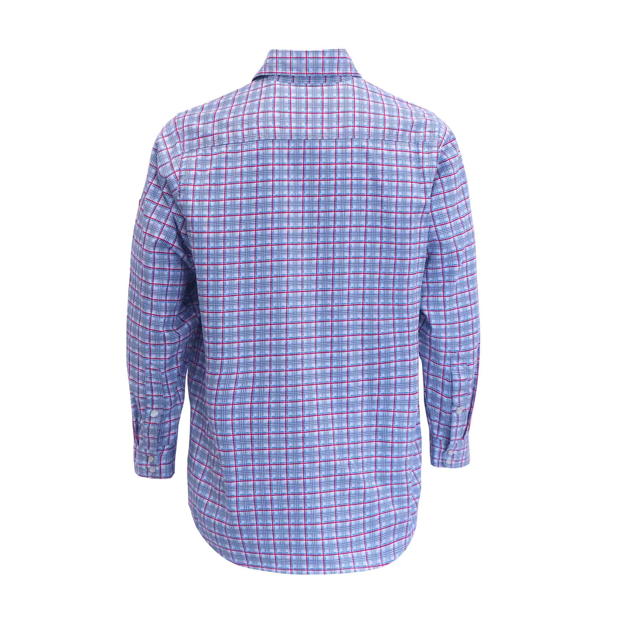 6.5OZ Printed Plaid Shirts With Pearl Snap-0916