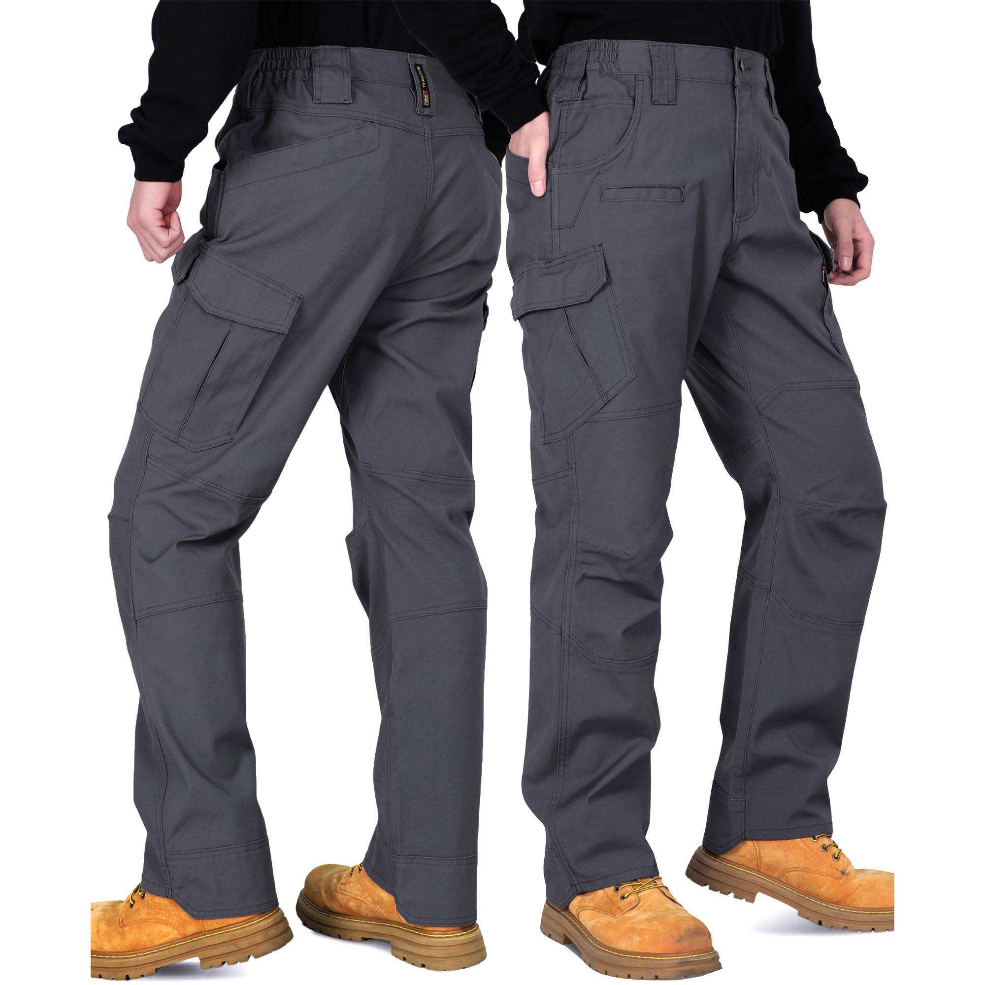 8.5OZ Cargo Pockets Dura-Stretch Rip-Stop Soft Canvas FR Reinforced Work Pants-8432