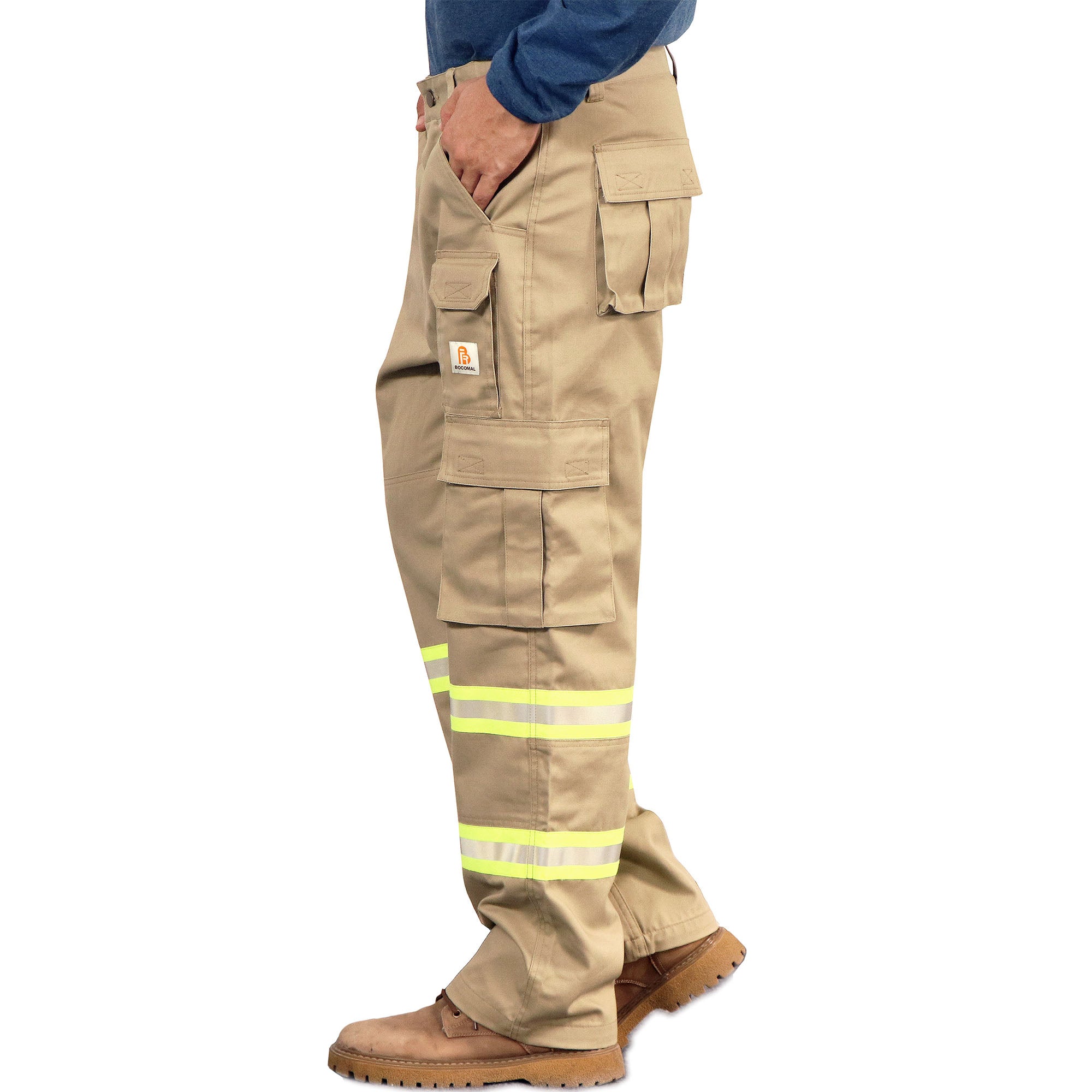 7.5OZ High Visibility Cargo Pants  Water & Oil Repellent Finish -1801-2HV