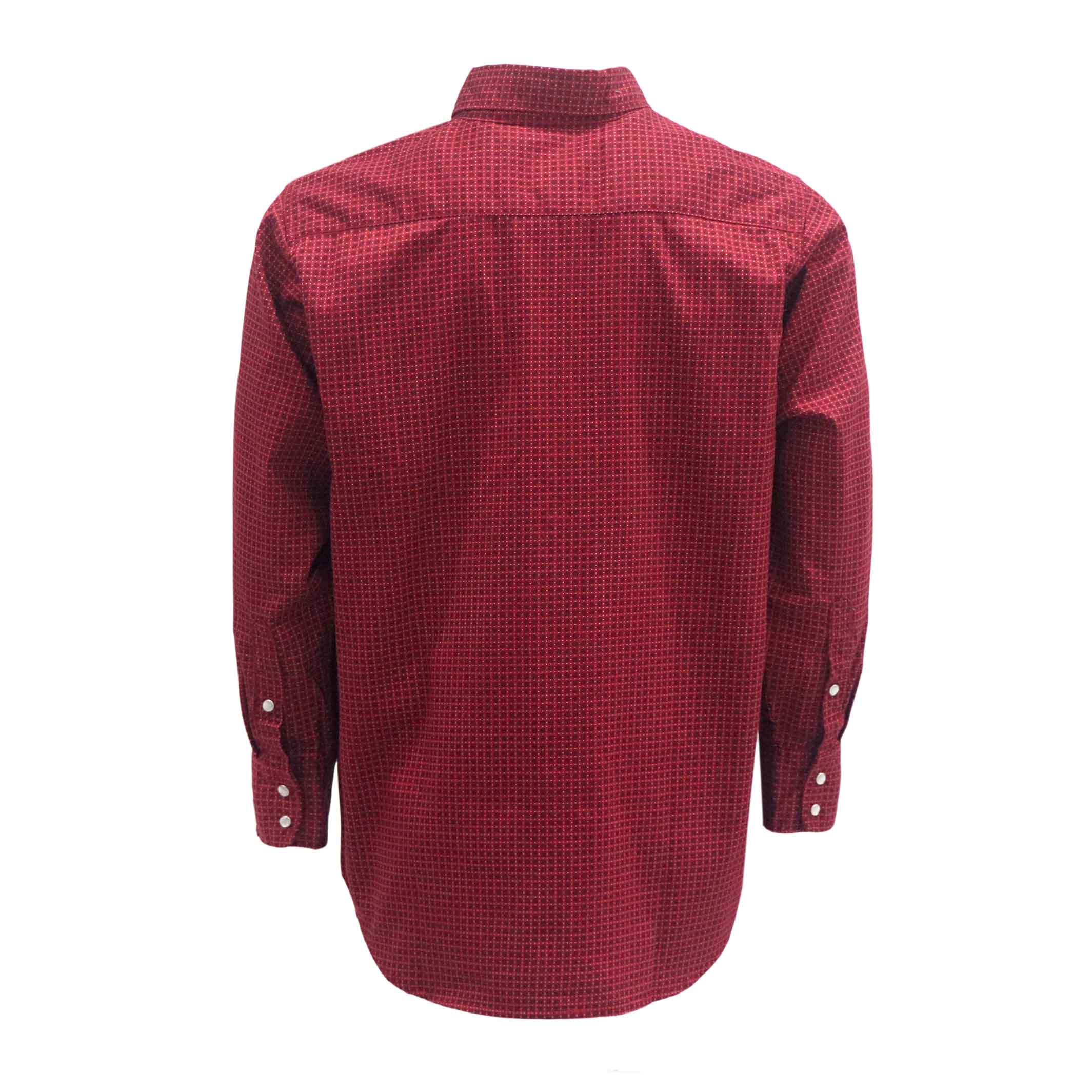 6.5OZ Printed Plaid Shirts With Pearl Snap-0916