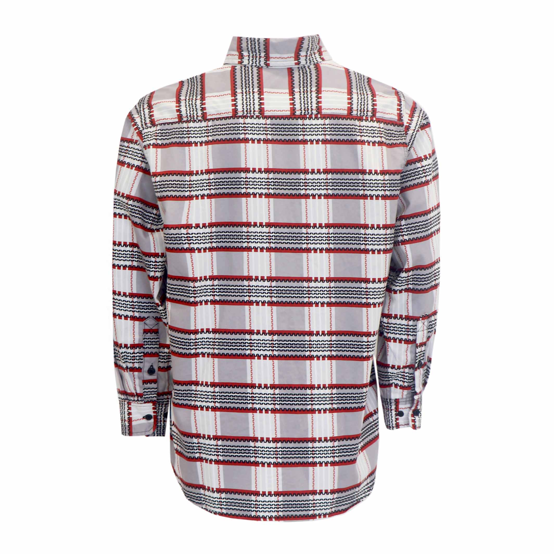 6.5OZ New Printed Plaid Shirts With Button(Final Sale)-3816