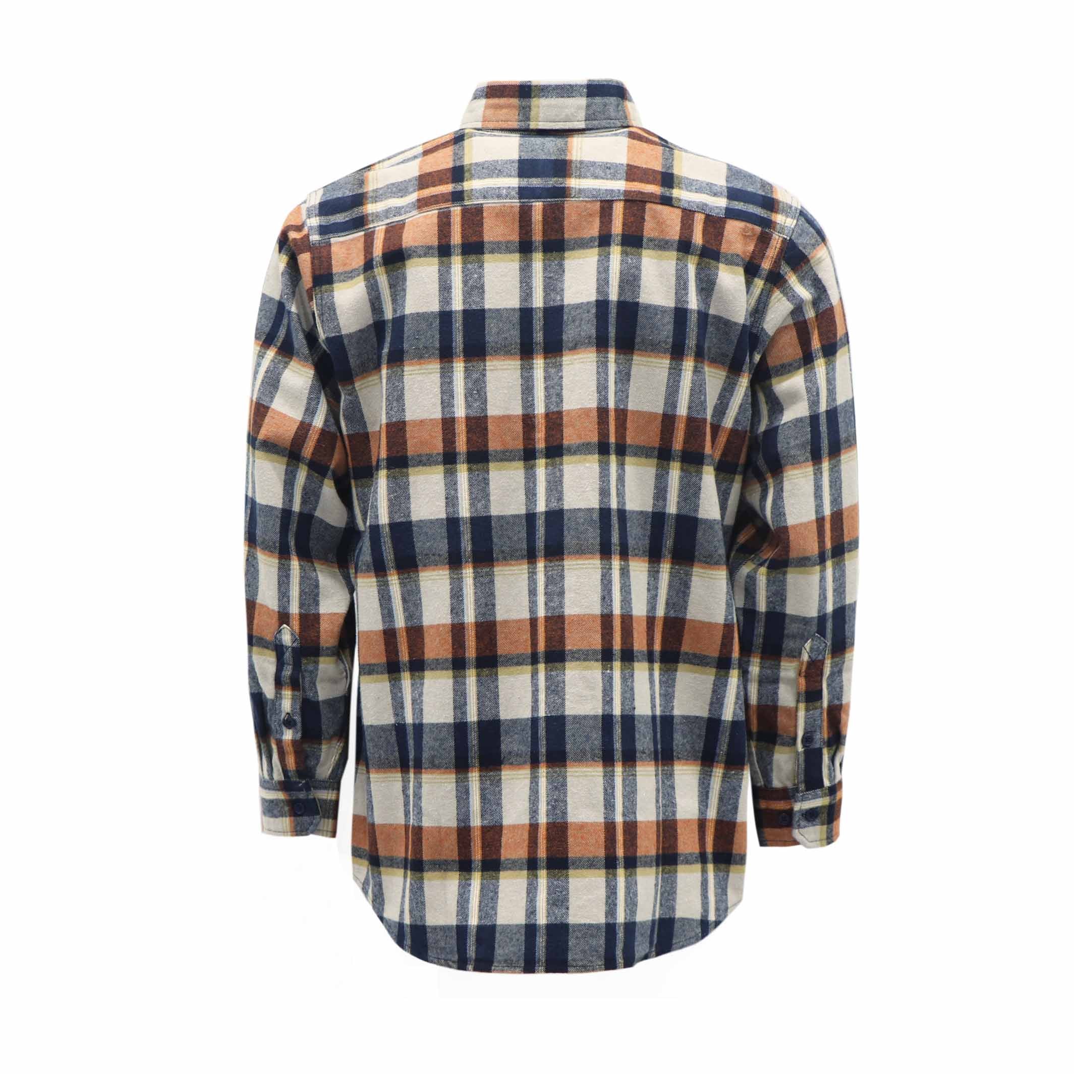 9.5OZ Plaid Flannel Shirts With Button(Final Sale)-3818