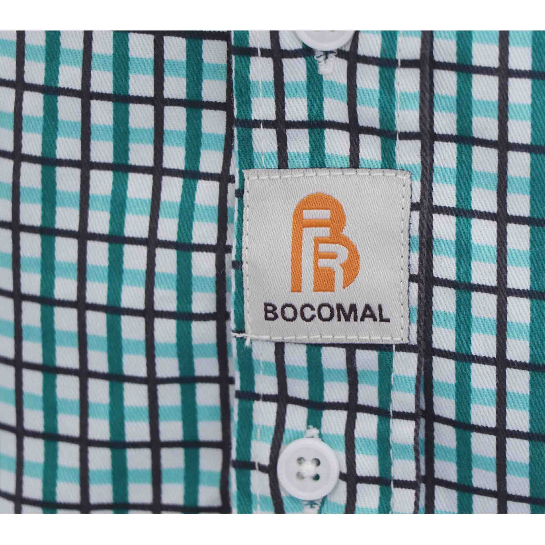 6.5OZ Classic Printed Plaid Shirts With Button-0816