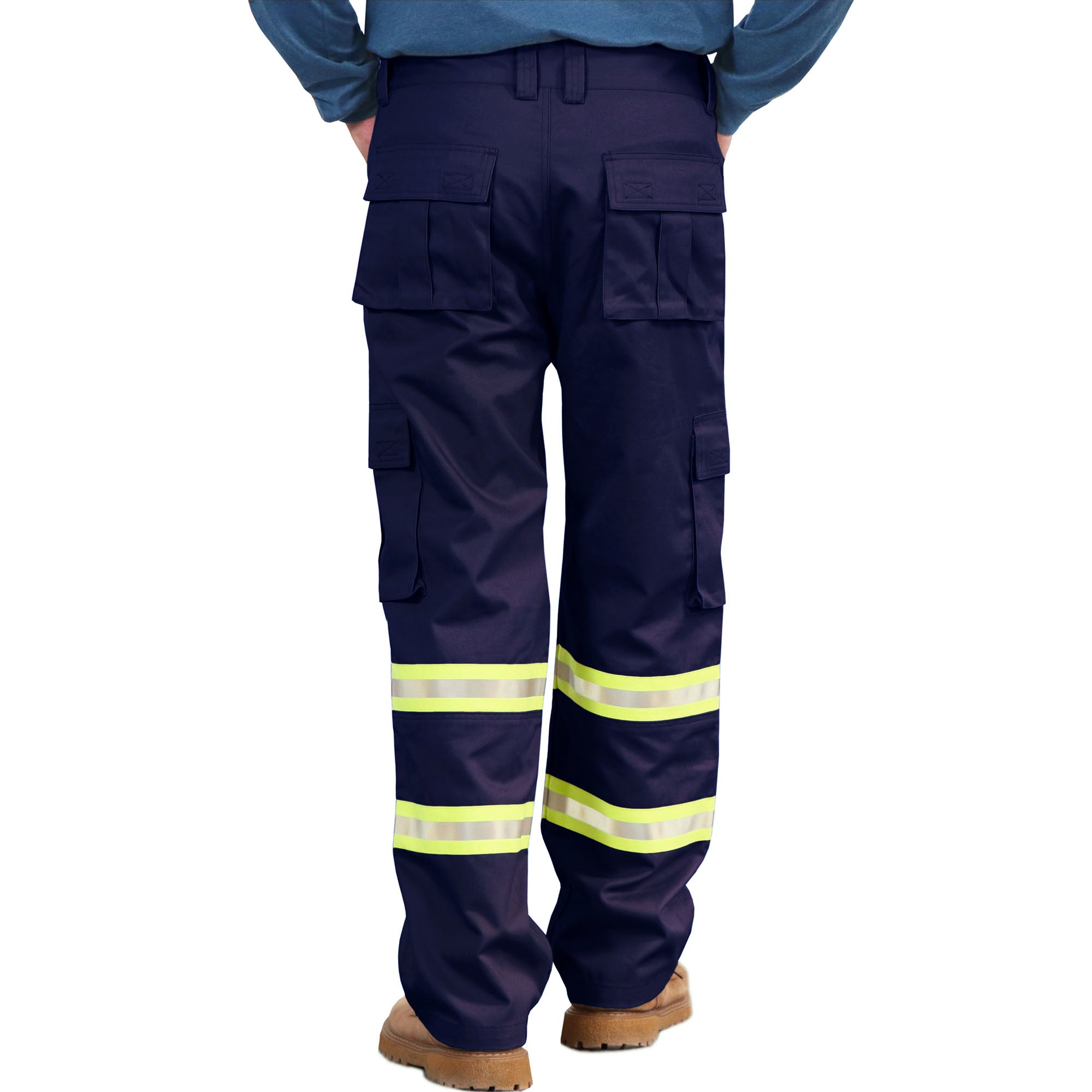 7.5OZ High Visibility Cargo Pants  Water & Oil Repellent Finish -1801-2HV