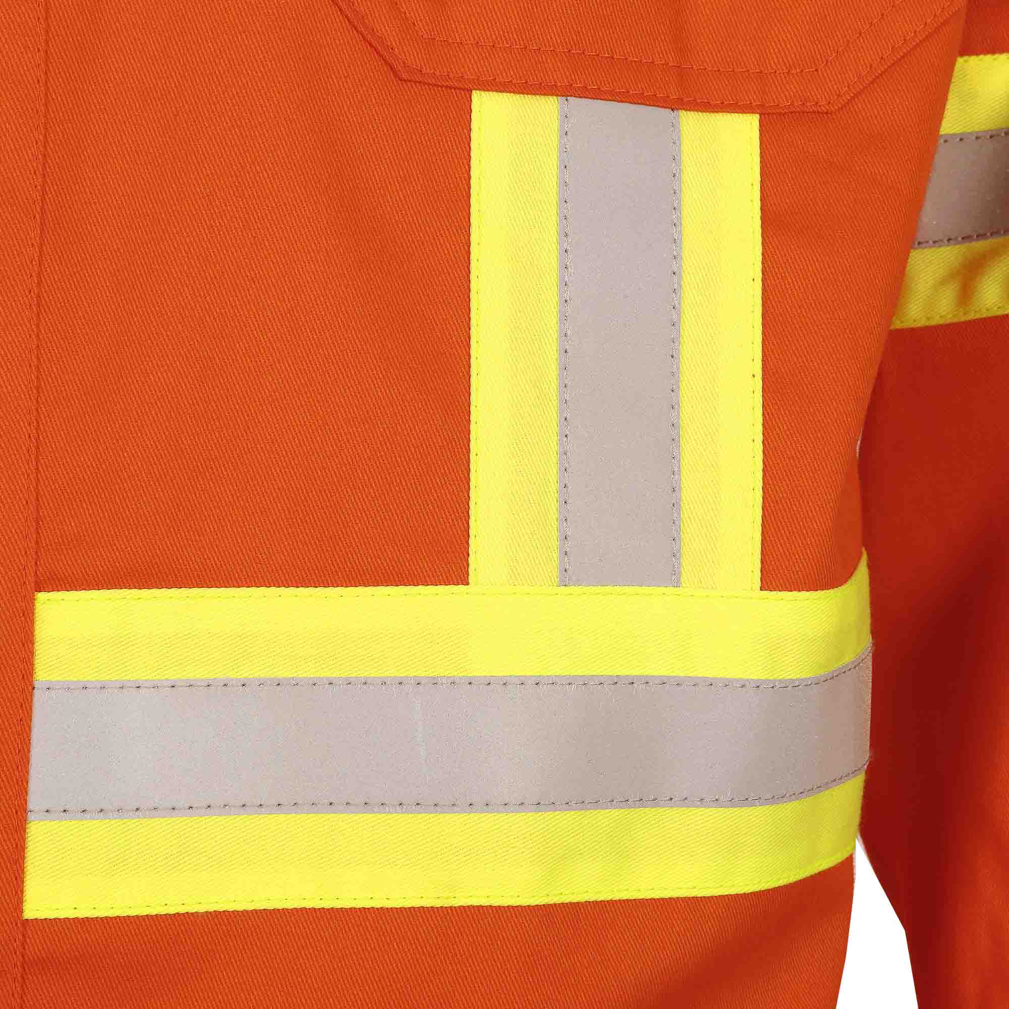 6.5OZ FR Hi Vis Work Shirts with Pearl Snap/Type O Class 1-0902HV