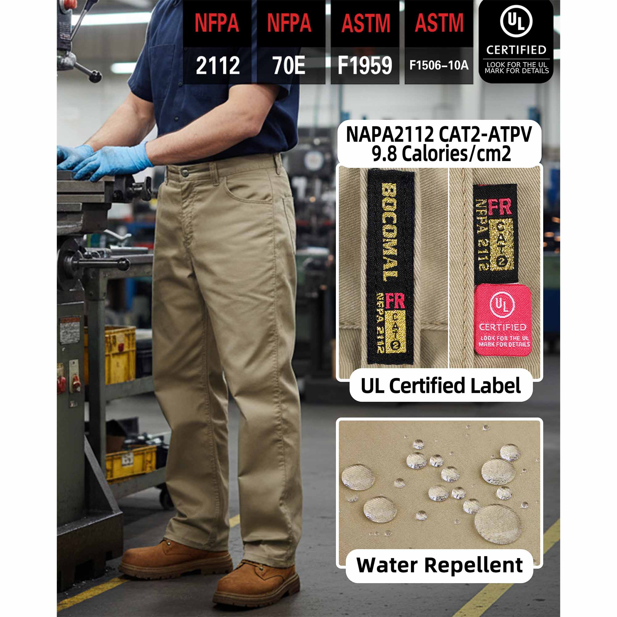 7.5OZ  Relaxed FR Work Pants（Final sale: Limit 2pcs）-7901