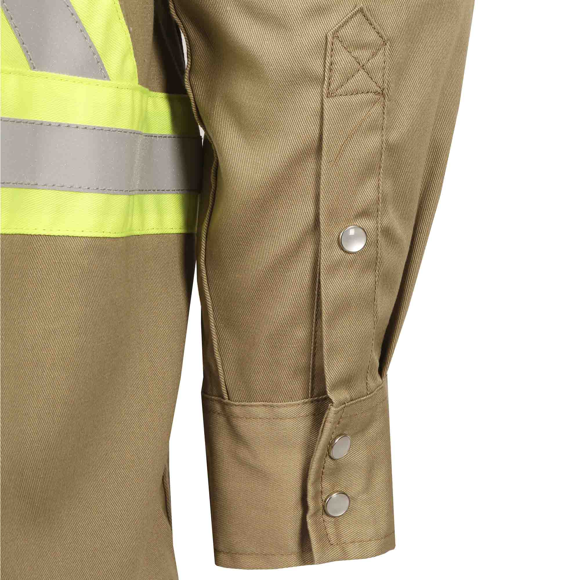6.5OZ FR Hi Vis Work Shirts with Pearl Snap/Type O Class 1-0902HV