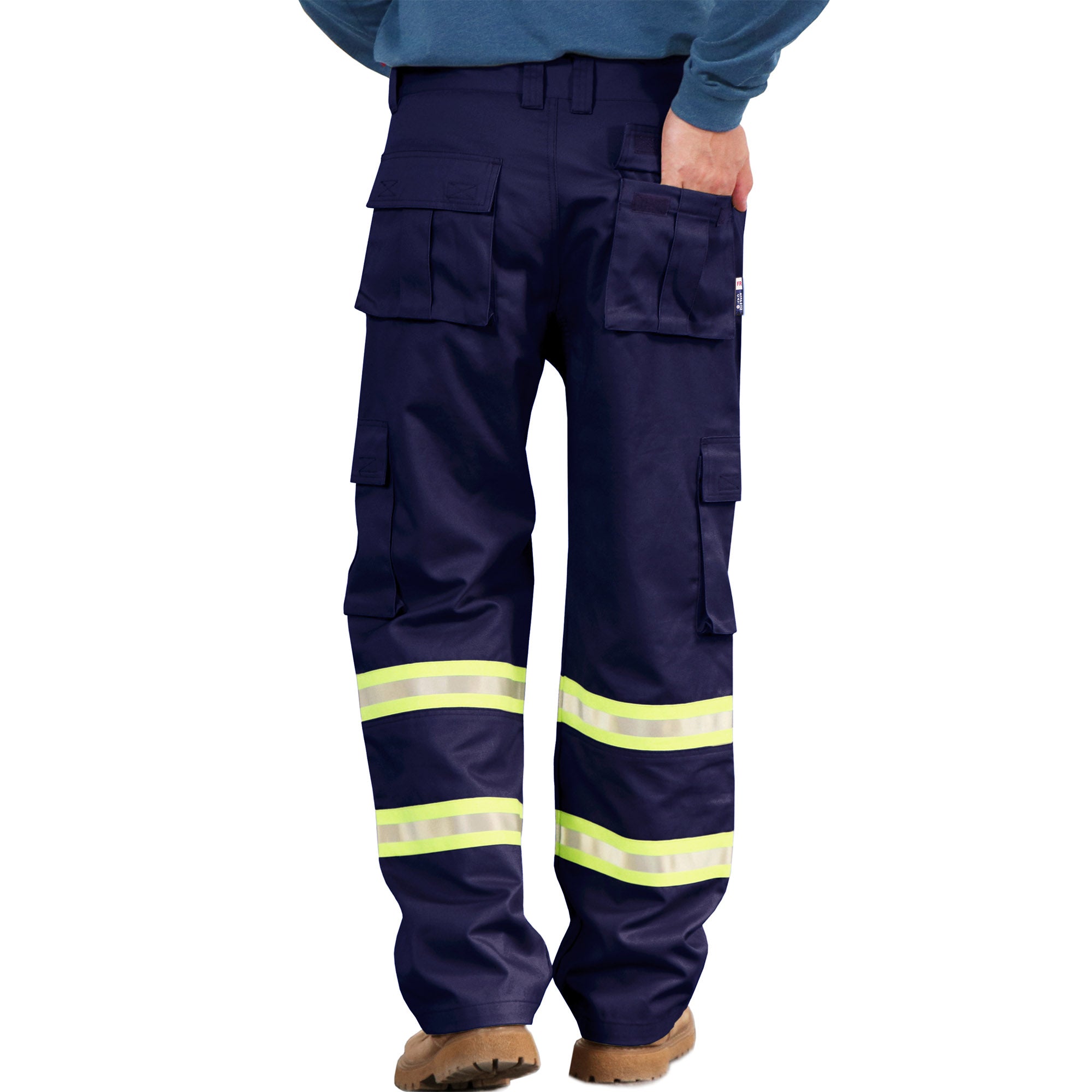 7.5OZ High Visibility Cargo Pants  Water & Oil Repellent Finish -1801-2HV