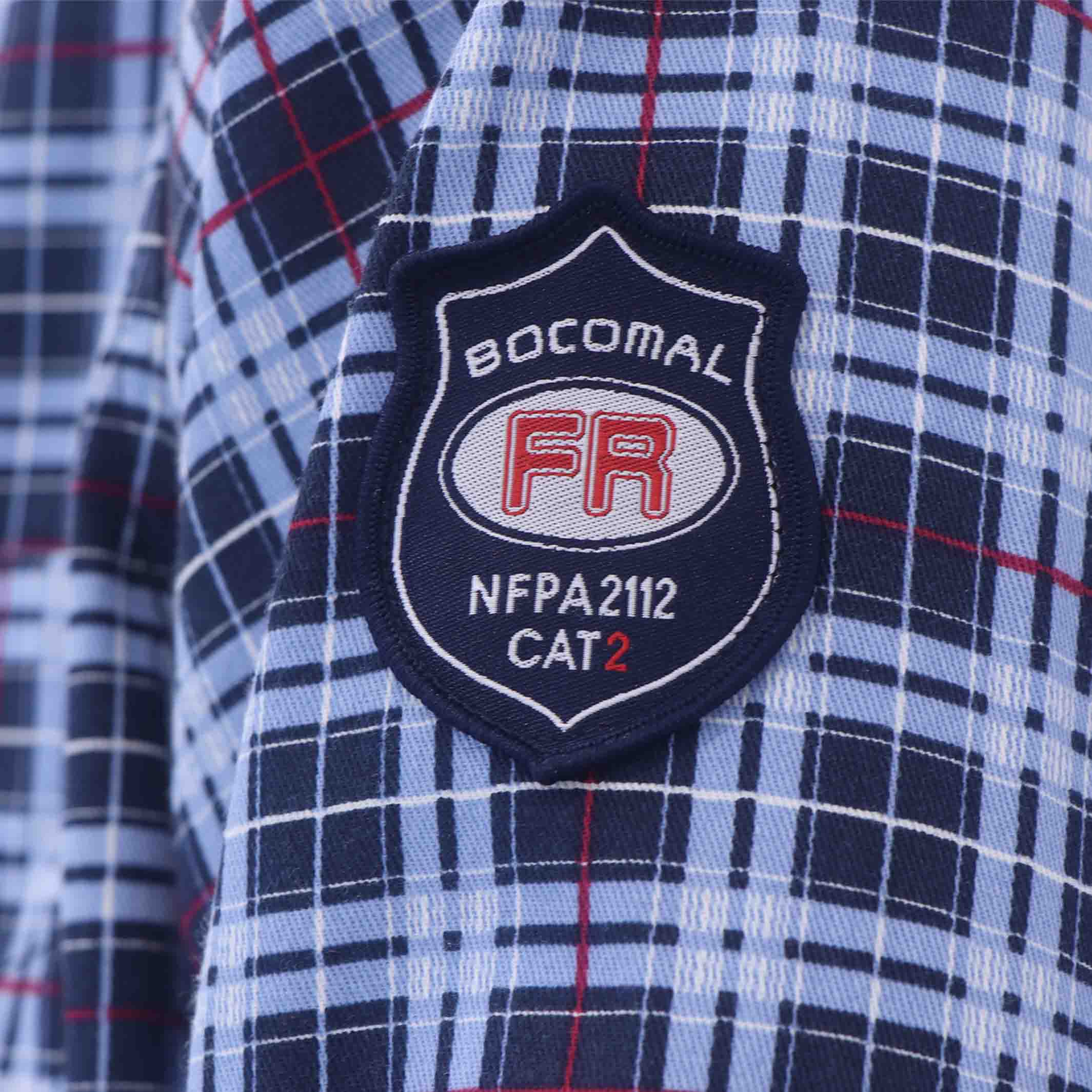 6.5OZ Classic Printed Plaid Shirts With Button-0816