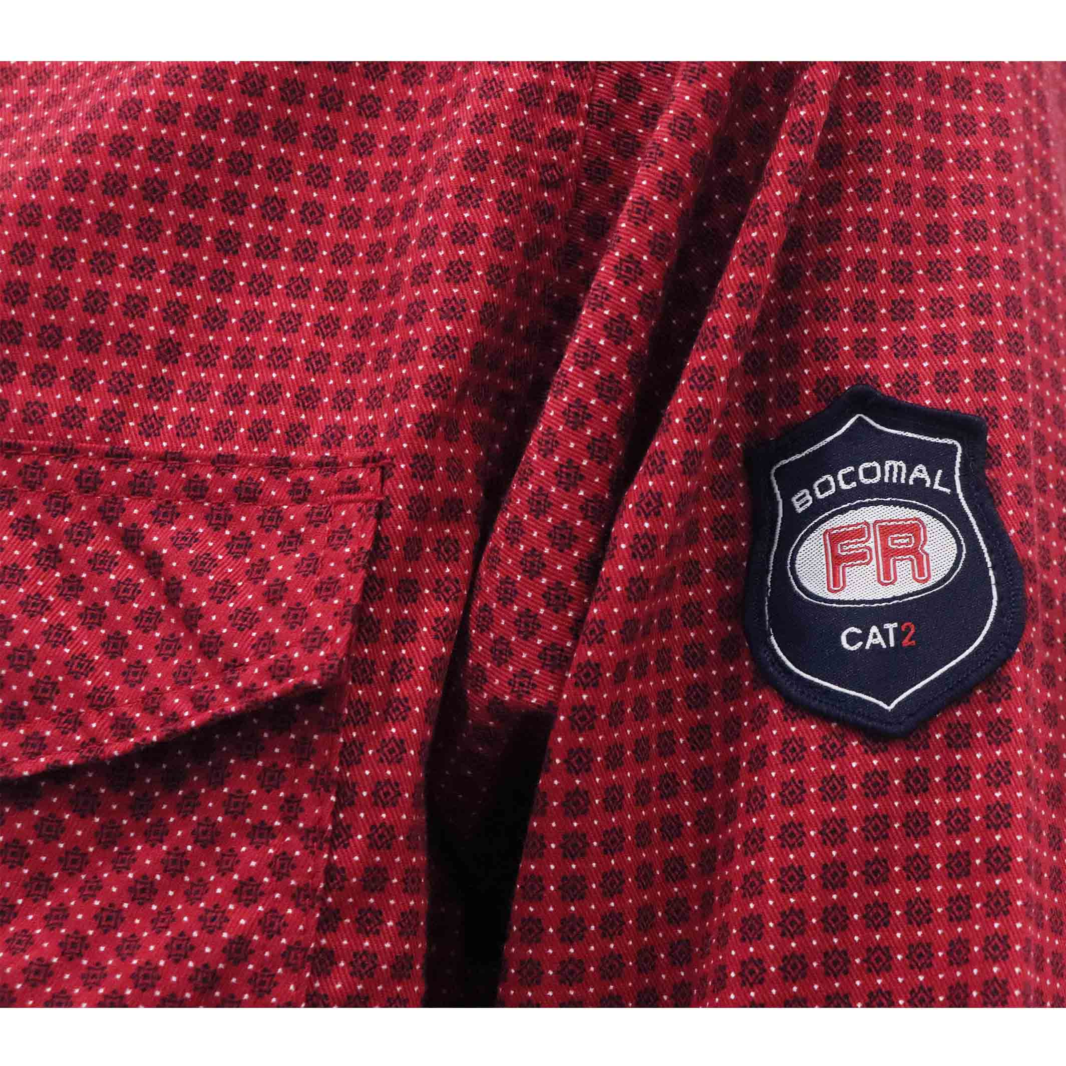 6.5OZ Printed Plaid Shirts With Pearl Snap-0916