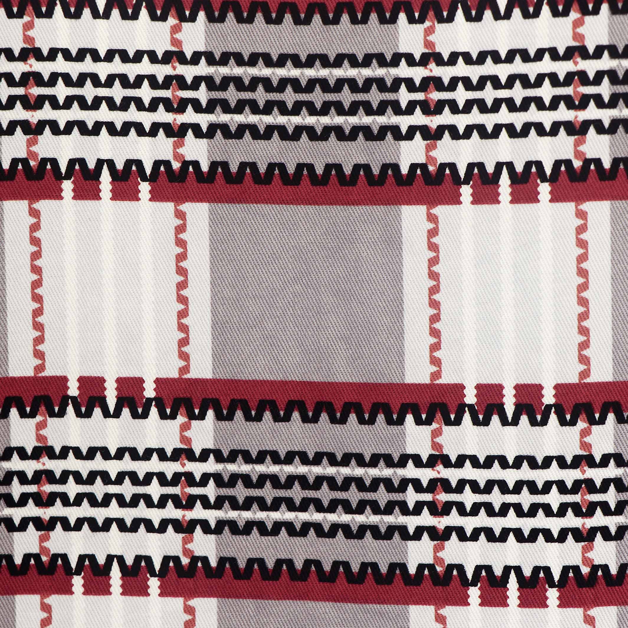 6.5OZ New Printed Plaid Shirts With Button(Final Sale)-3816