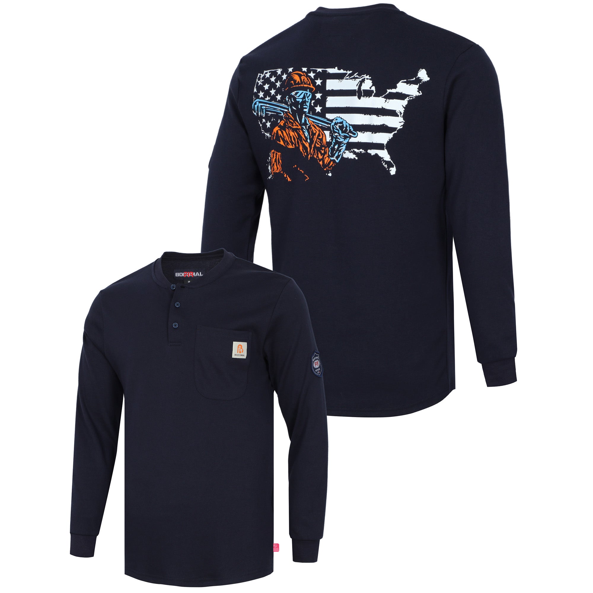 Printed Series Flame Resistant NFPA2112 CAT2 Work T-Shirt/Hoodies(Final Sale)