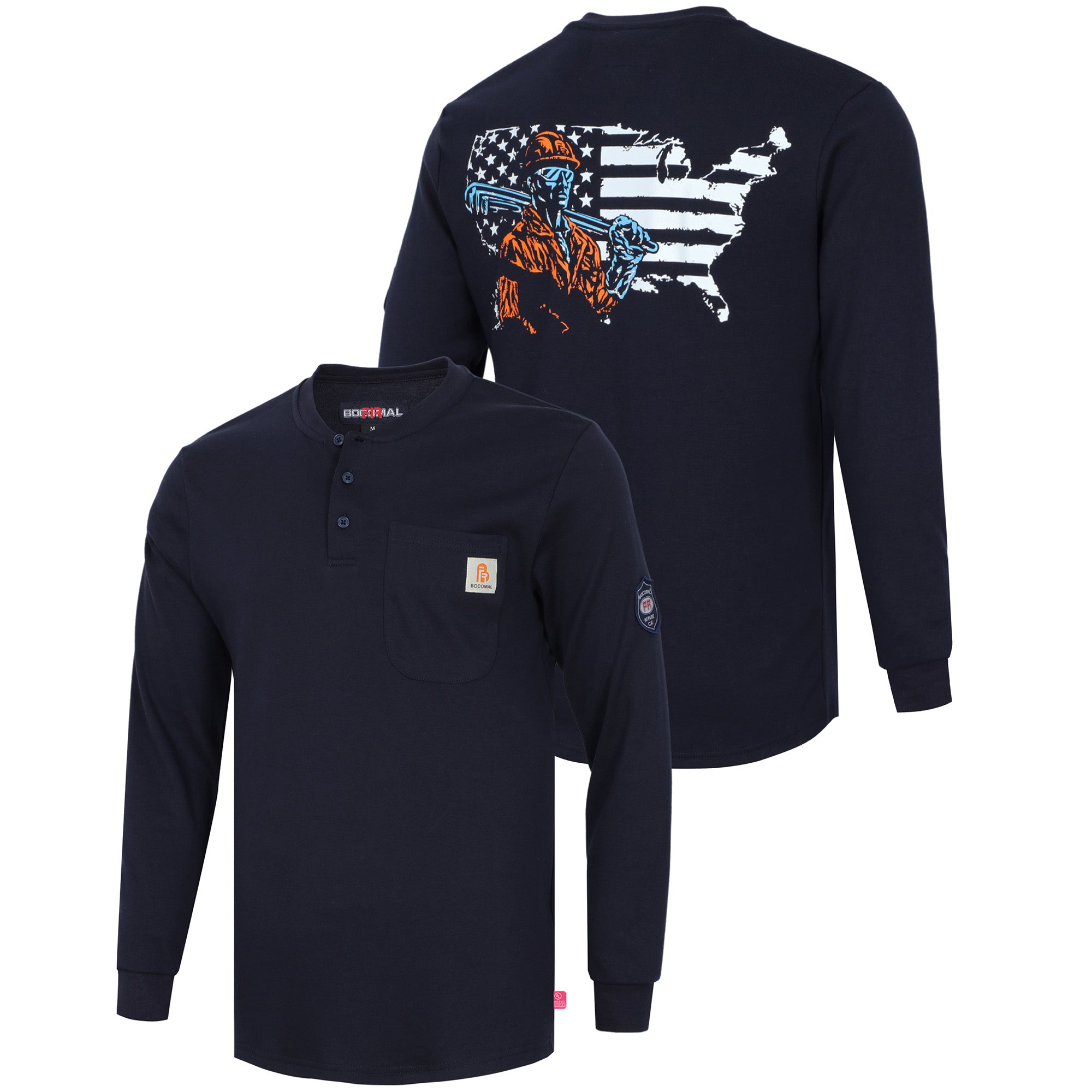 Printed Series Flame Resistant NFPA2112 CAT2 Work T-Shirt/Hoodies(Final Sale)