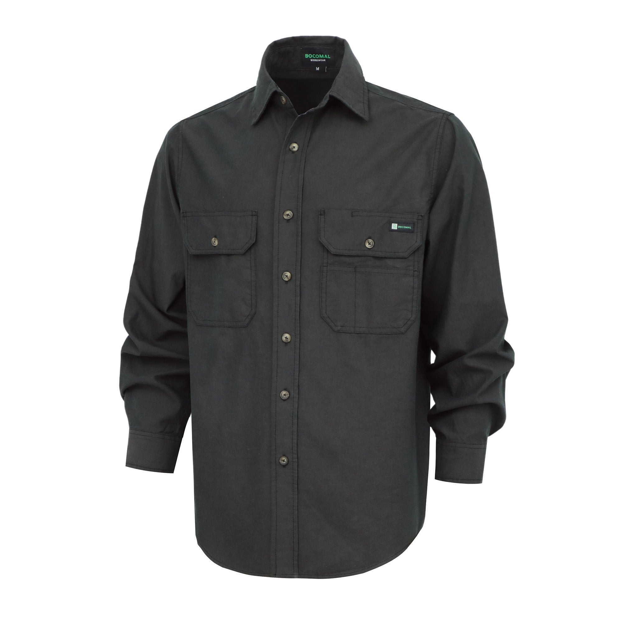 Men's Lightweight 100% Cotton Chambray Button Down Work Shirts -SH041J