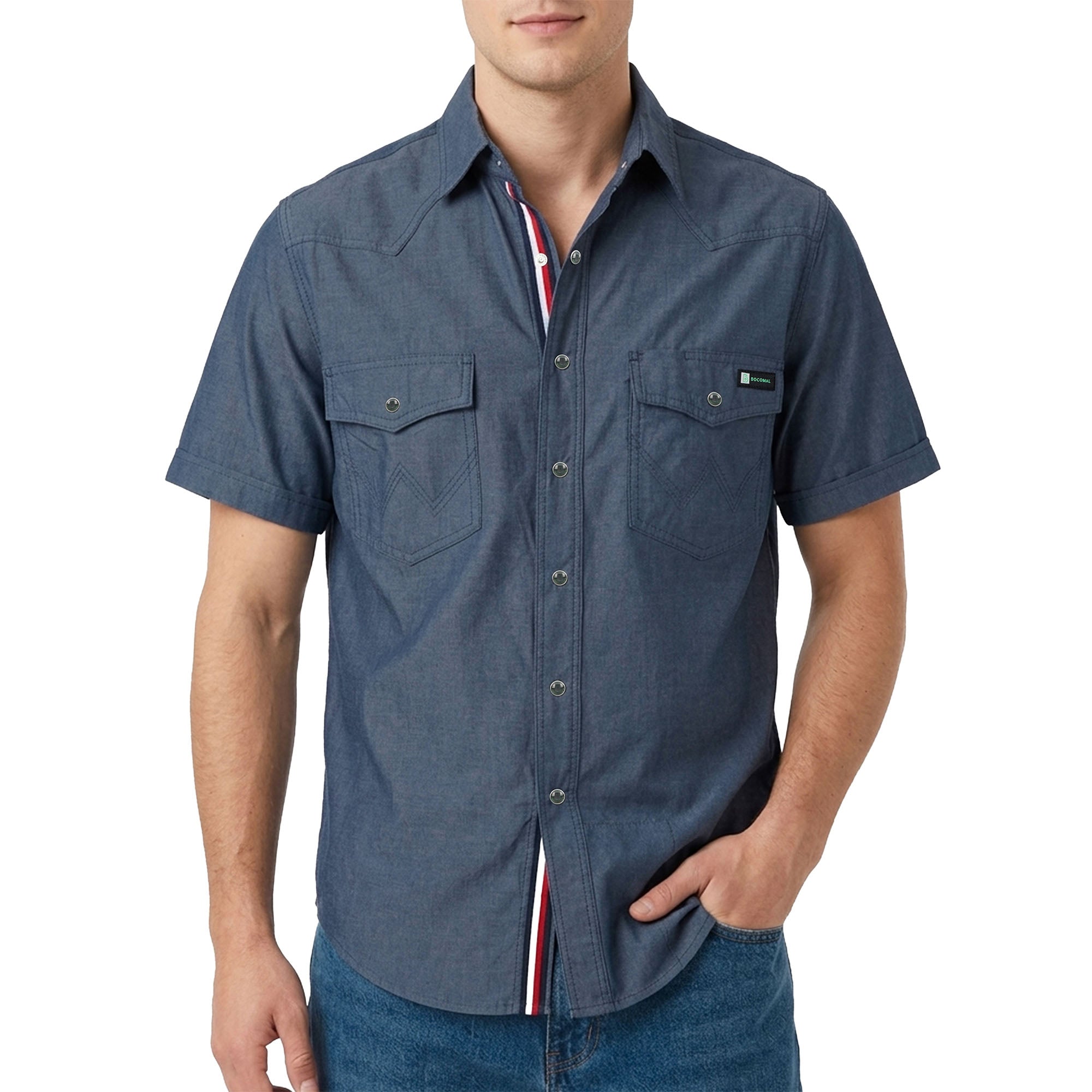 5OZ Lightweight 100% C Chambray Shirt (NON-FR)-SH041L