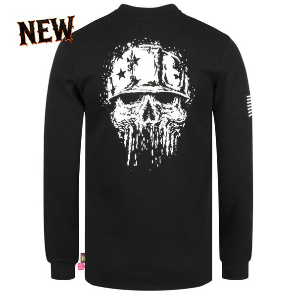 7oz Midweight Flame Resistant Flag/Skull Print Henley T-Shirts NFPA2112 CAT2