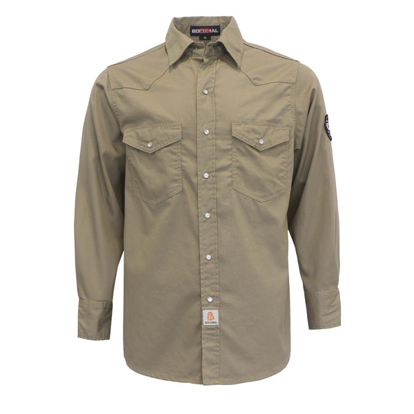 7.5OZ Solid Color Classic Shirts With Pearl Snap