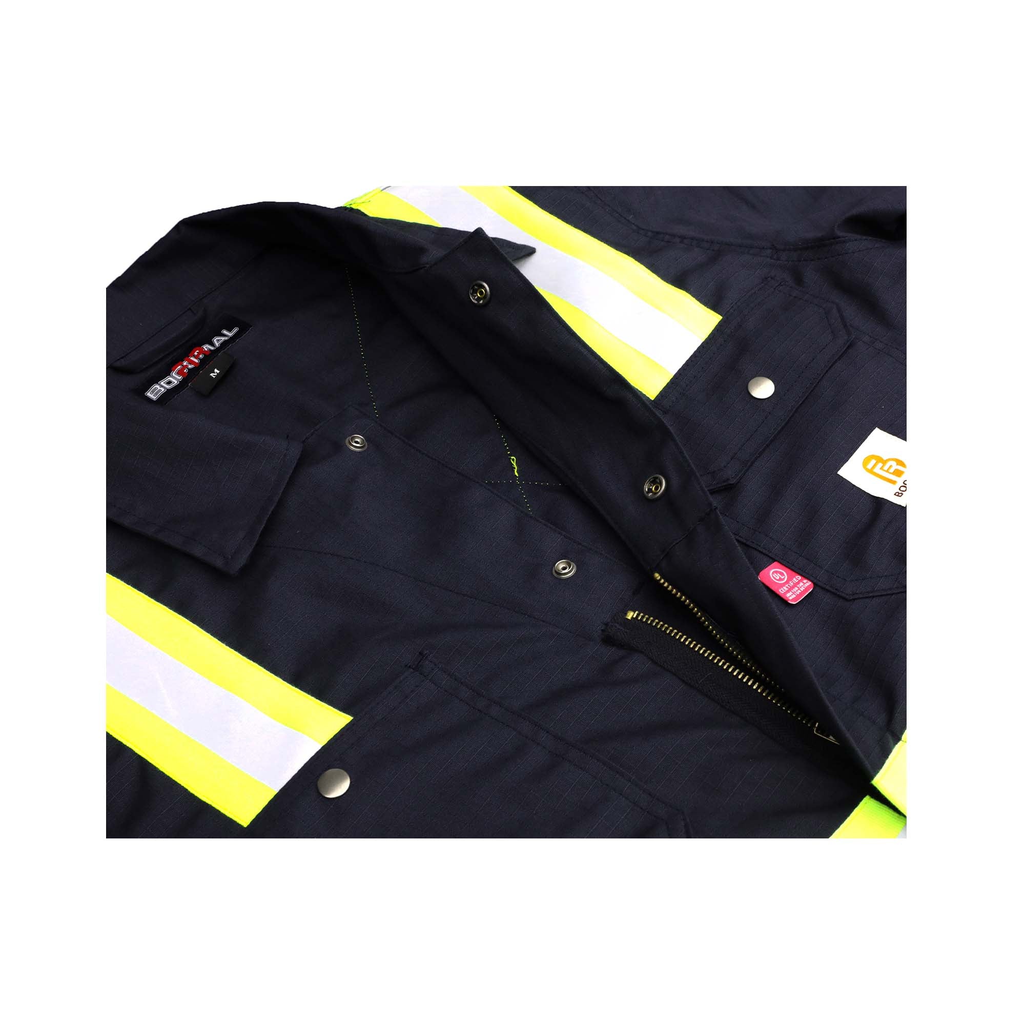 6OZ Hi Vis Coveralls With 2inch Reflective Taps-2128HV