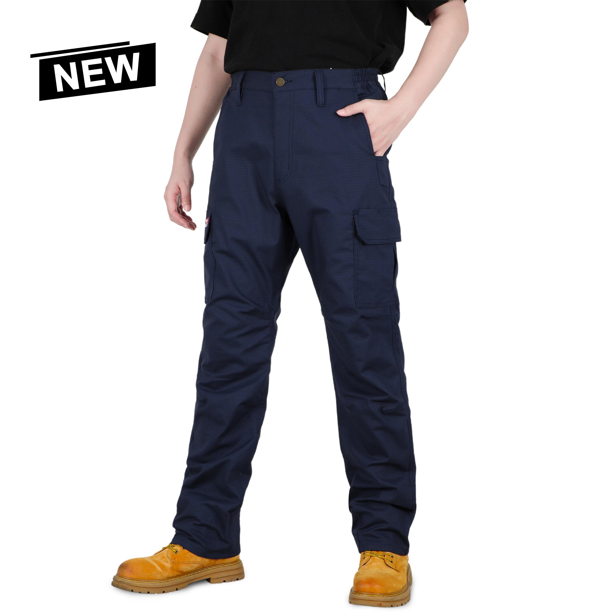 Modacrylic Cotton Fleece Lined Stretch Winter Cargo Pants-9328