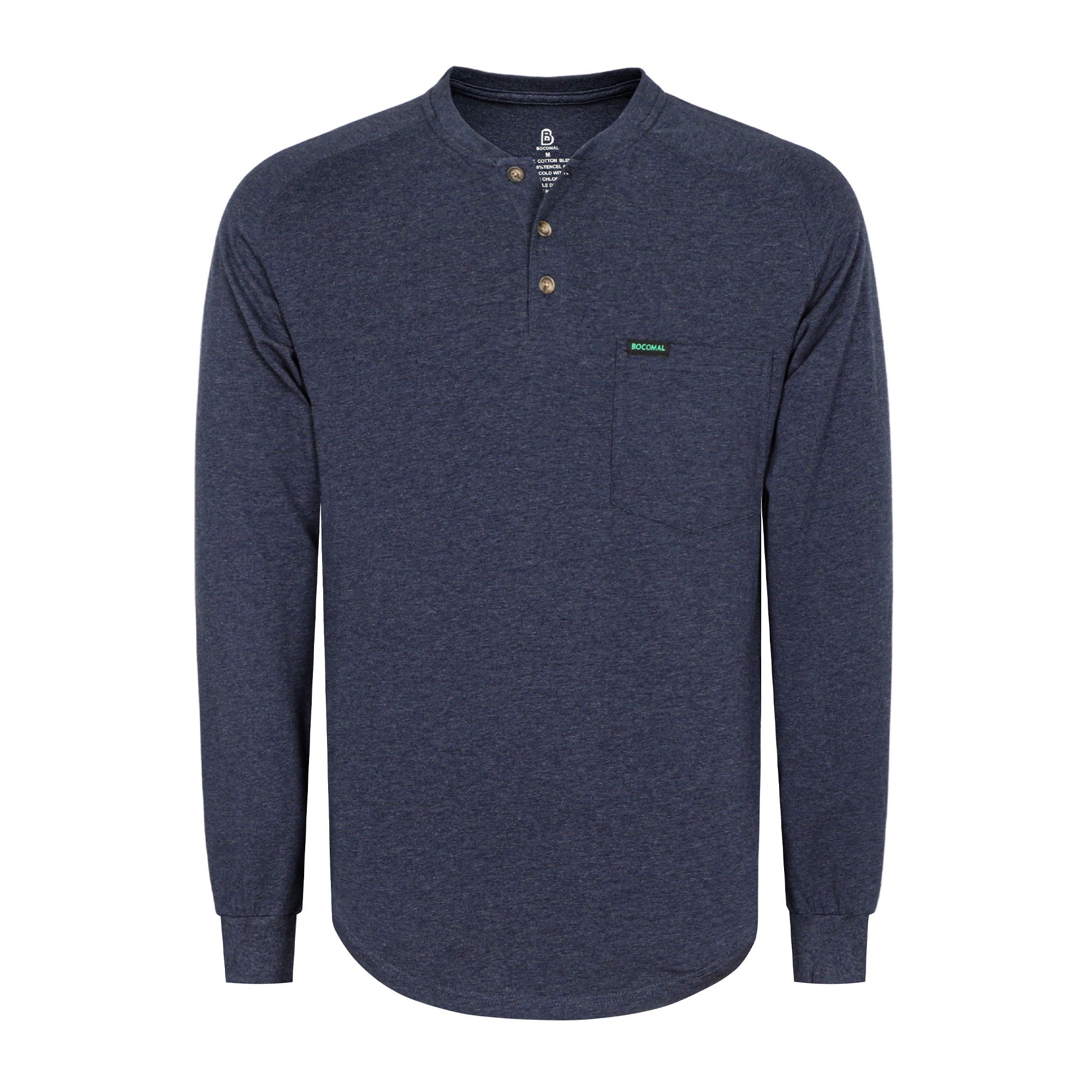 5OZ Men's Henley Soft Cotton Tencel Blended T-Shirt (NON-FR)-TS011B