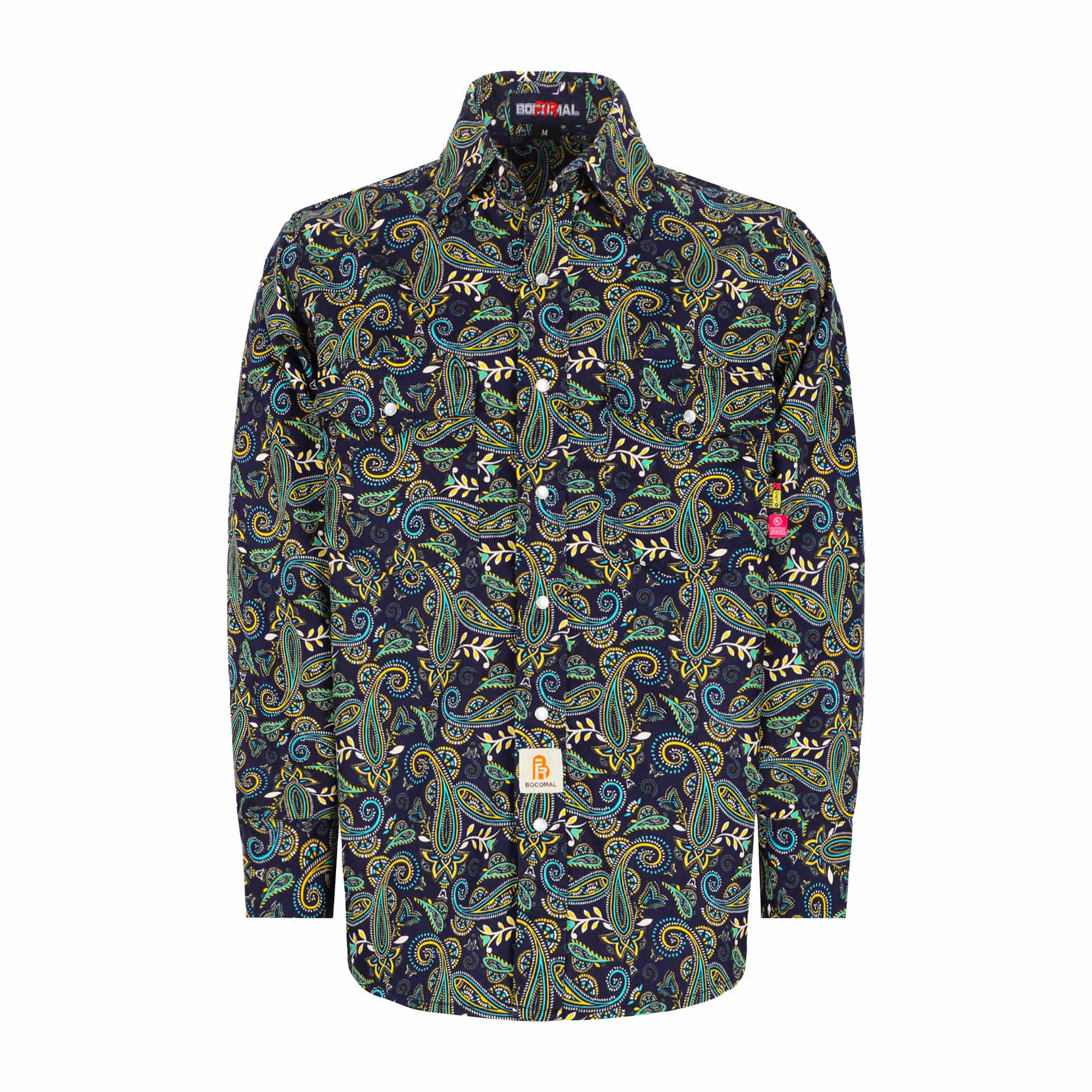 6.5OZ Lightweight Printed FR Shirts With Pearl Snap-0916A