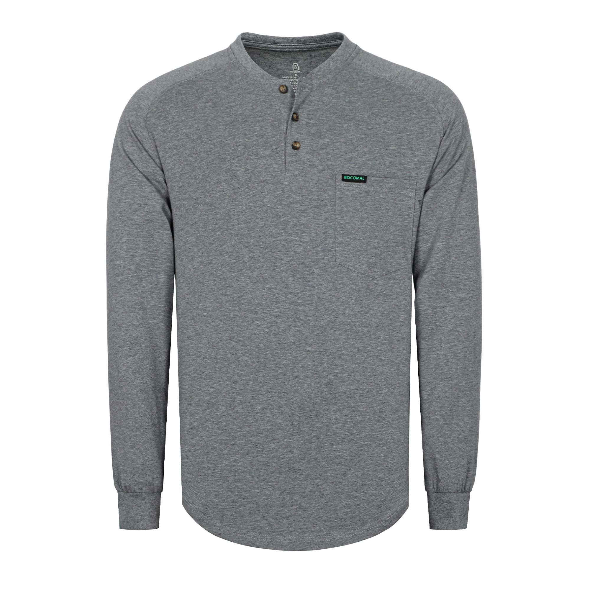 5OZ Men's Henley Soft Cotton Tencel Blended T-Shirt (NON-FR)-TS011B