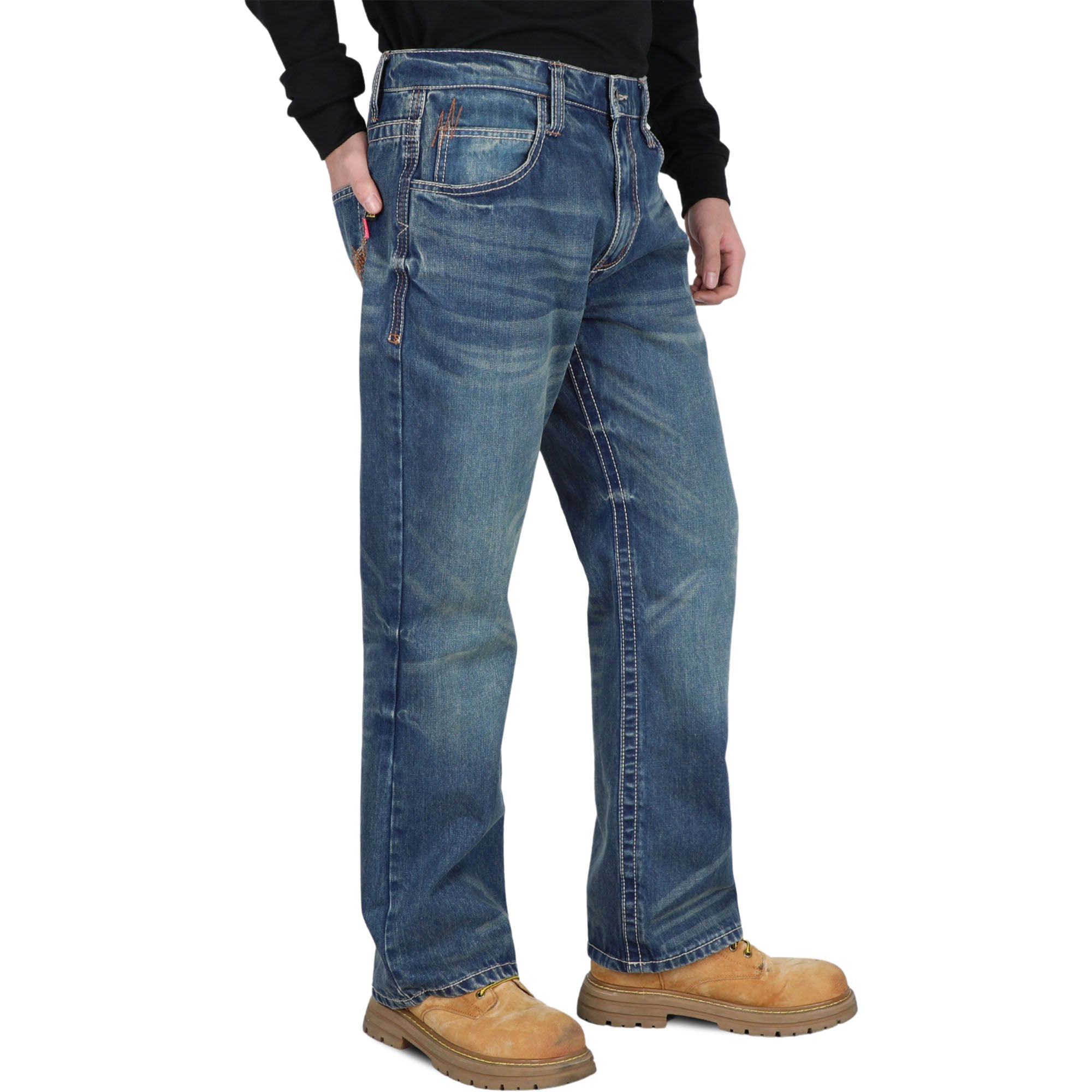 12oz Relaxed Fit Boot Cut Retro Mens FR Jeans -8305