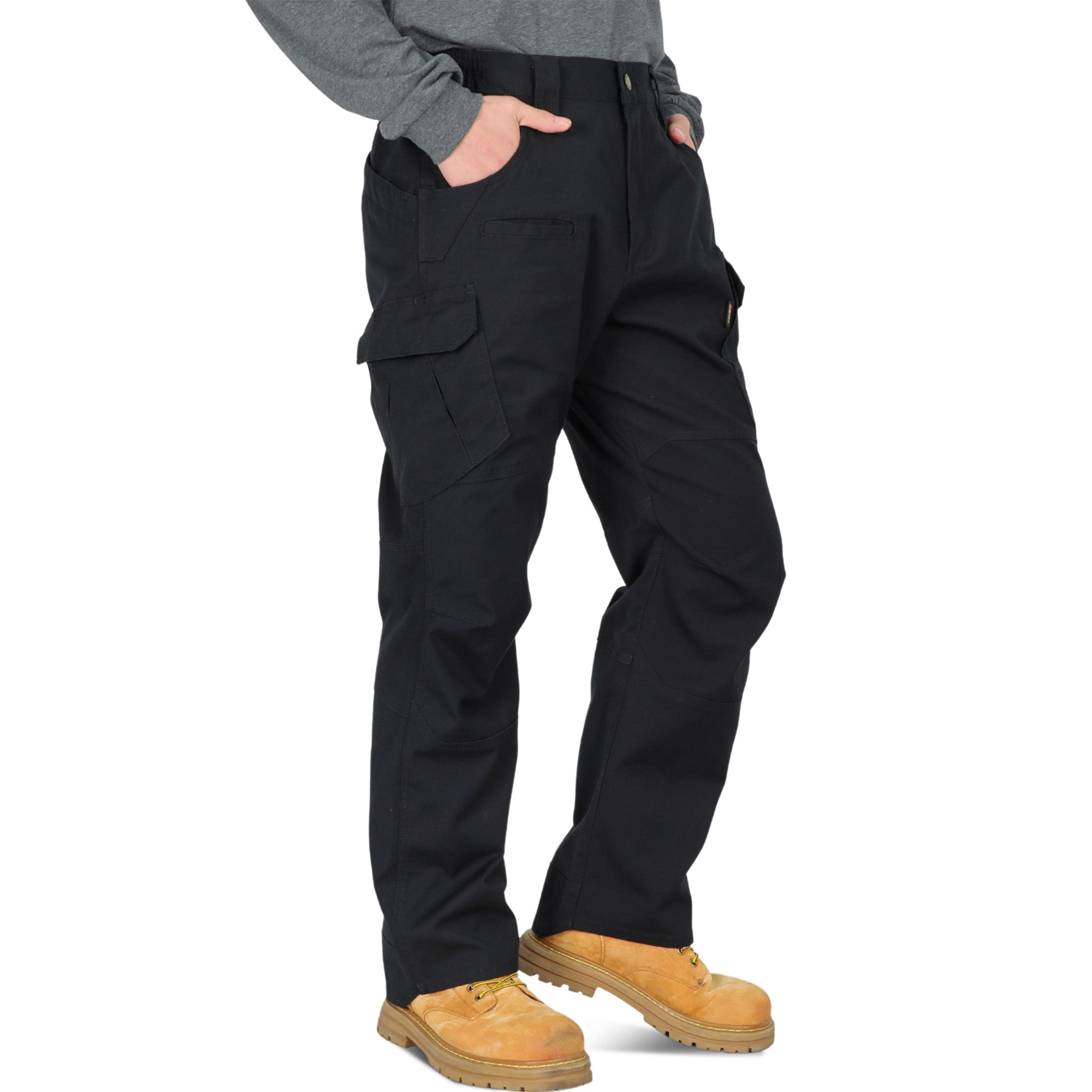 8.5OZ Cargo Pockets Dura-Stretch Rip-Stop Soft Canvas FR Reinforced Work Pants-8432