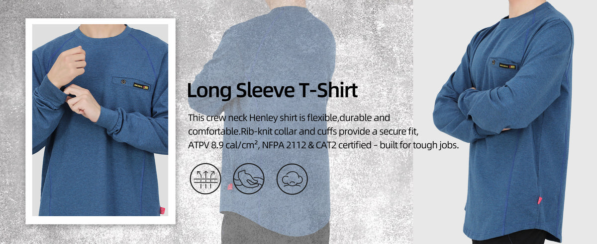 6OZ FR Mid-weight Melt Pocket Crew Neck T-shirts-4422