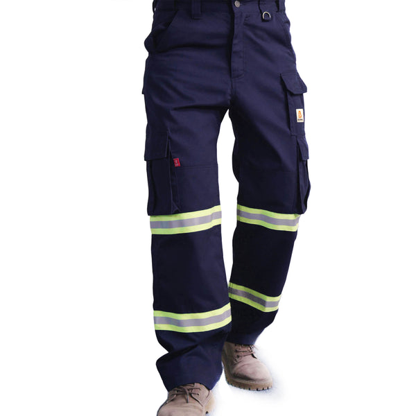 BOCOMAL FR 7.5OZ High Visibility Cargo Pants (Water & Oil Repellent Finish)