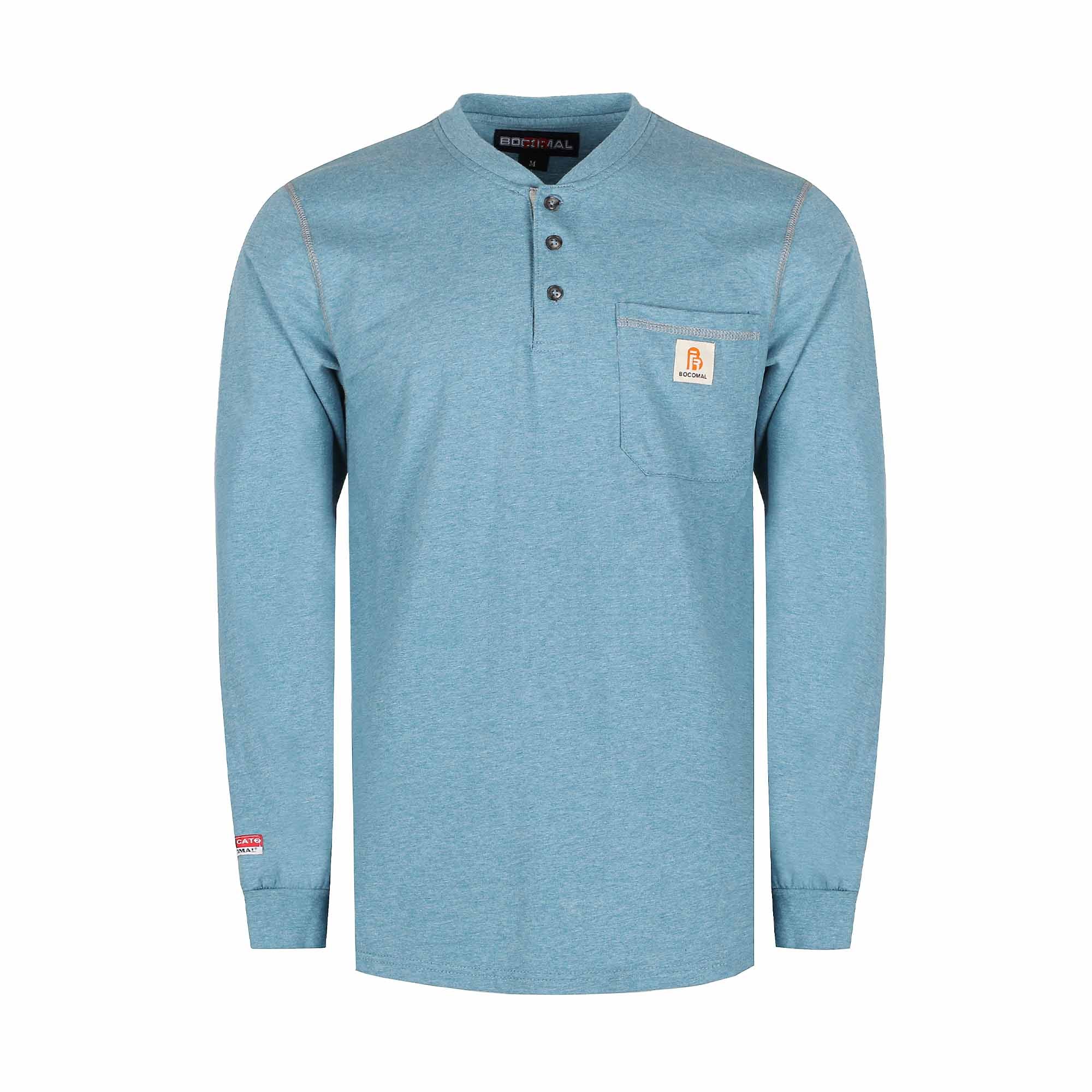 5.5OZ Button Pullover T-Shirts/Solid Color-2808