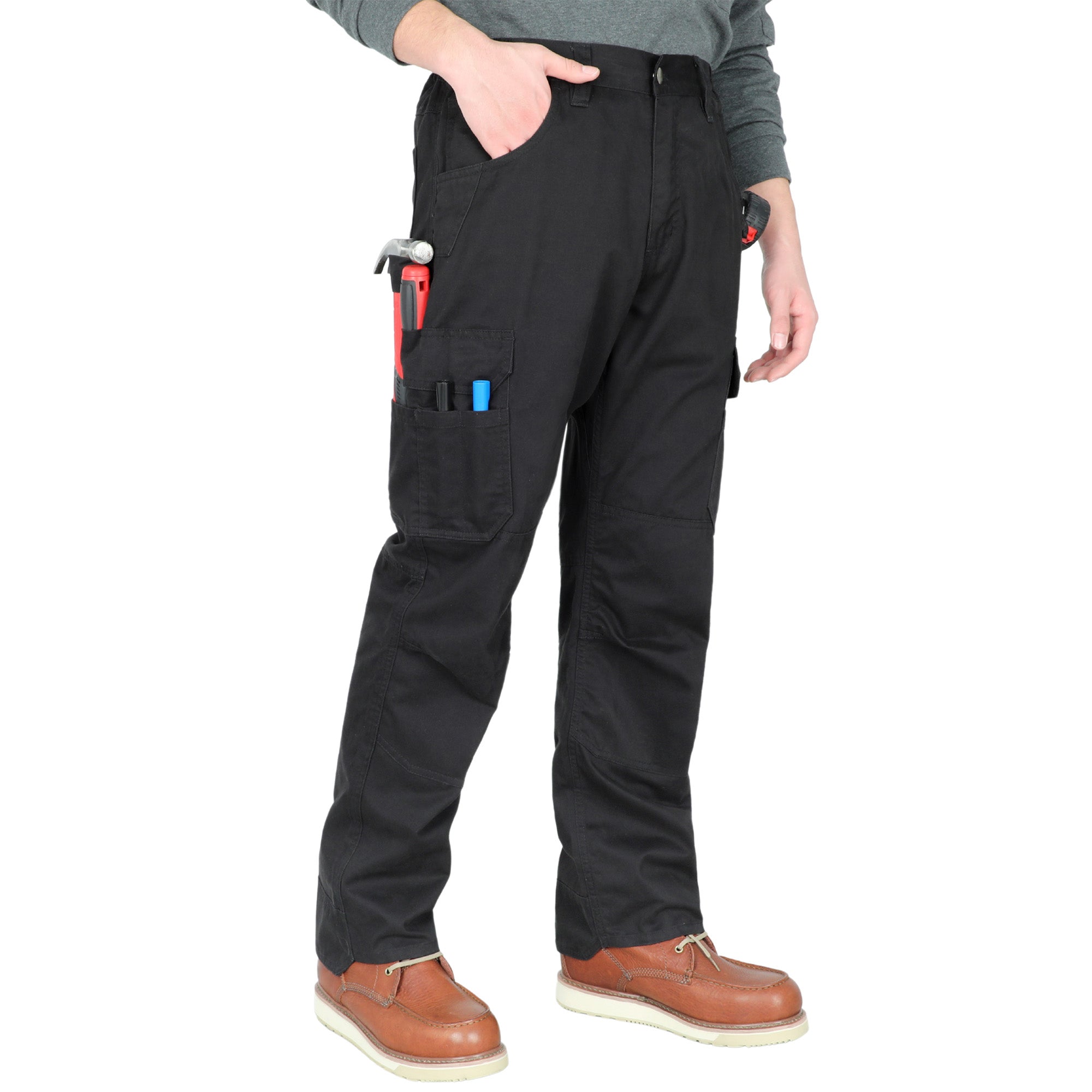 7oz Men's 12 Multi-Pockets 100% C Dura Comfort Water/Stain Resistant Work Cargo Pants - 031D