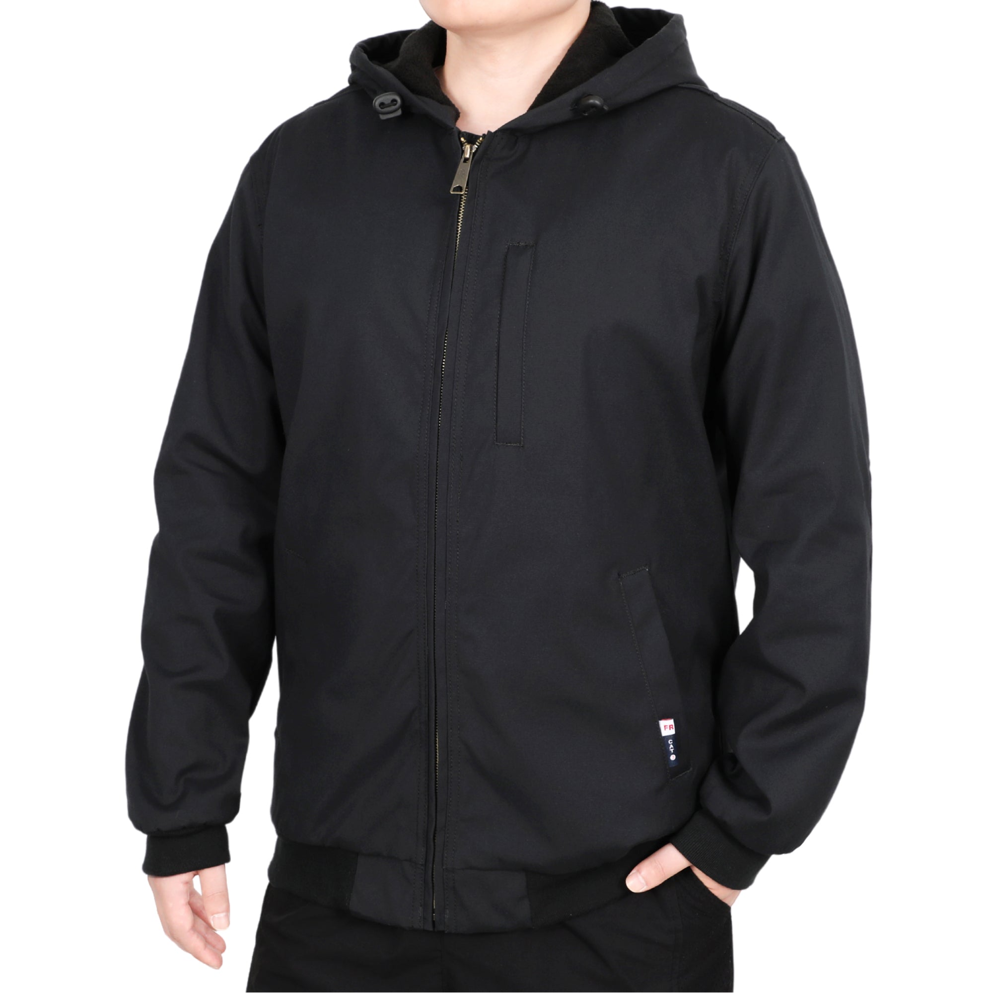 Heavyweight Canvas and Modacrylic Fleece Lined Hooded Flame Resistant Winter Work Coat NFPA 2112 CAT3-1432H