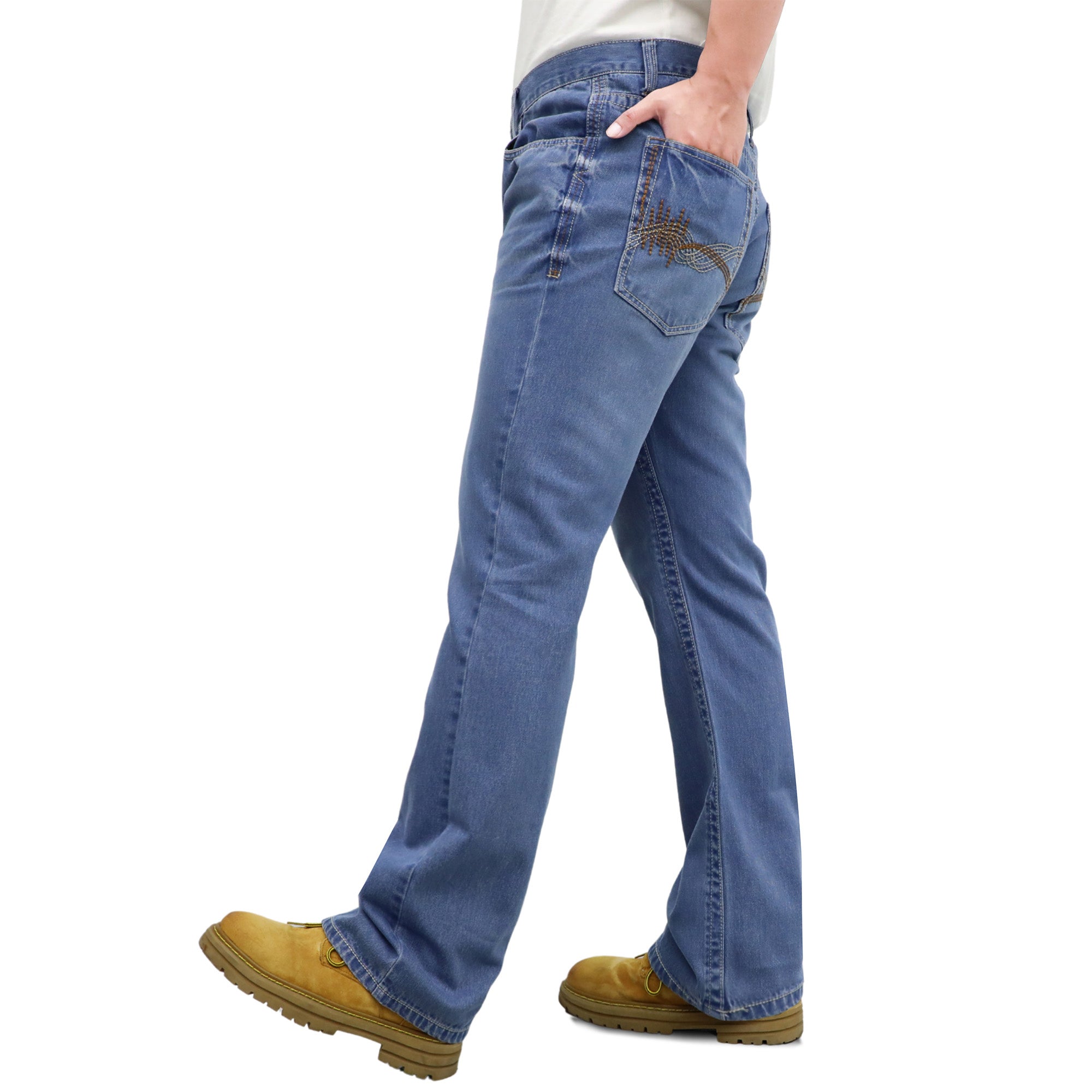 10oz Midweight EX-Soft Relaxed Boot Vintage Washed FR Work Pants-8306