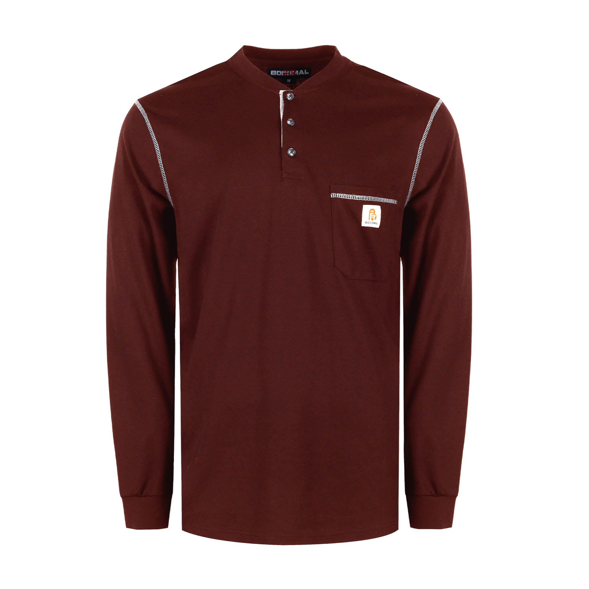 5.5OZ Button Pullover T-Shirts/Solid Color-2808