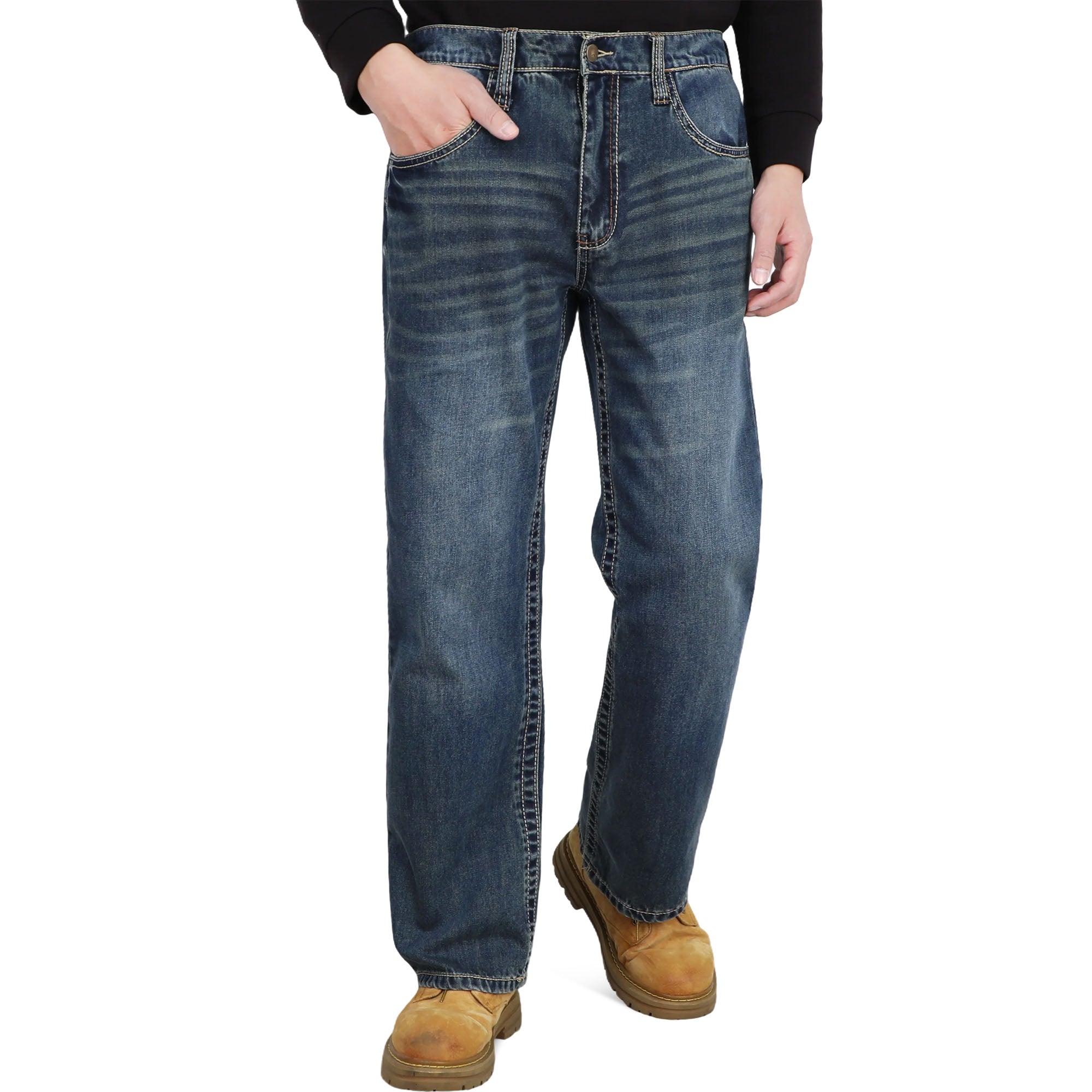 10OZ Midweight EX-Soft Relaxed Boot Vintage Washed FR Jeans-8306
