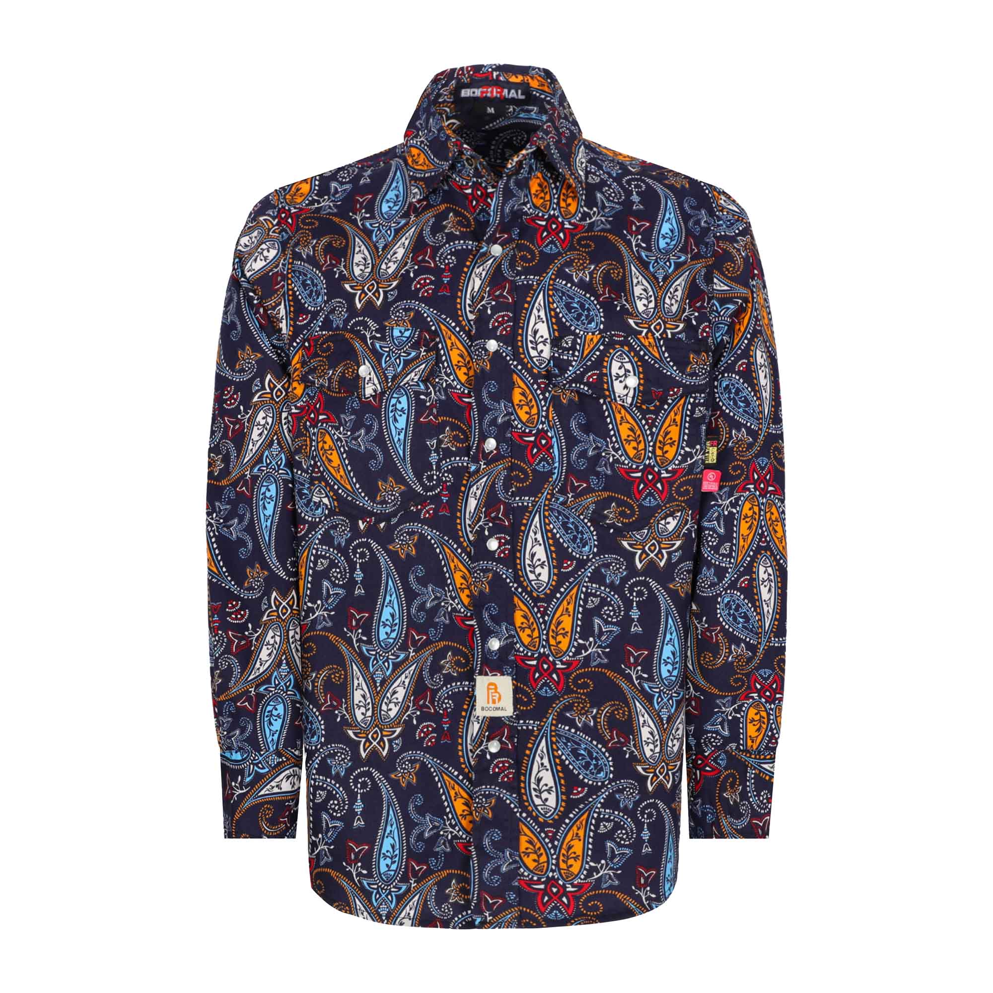 6.5OZ Lightweight Printed FR Shirts With Pearl Snap-0916A