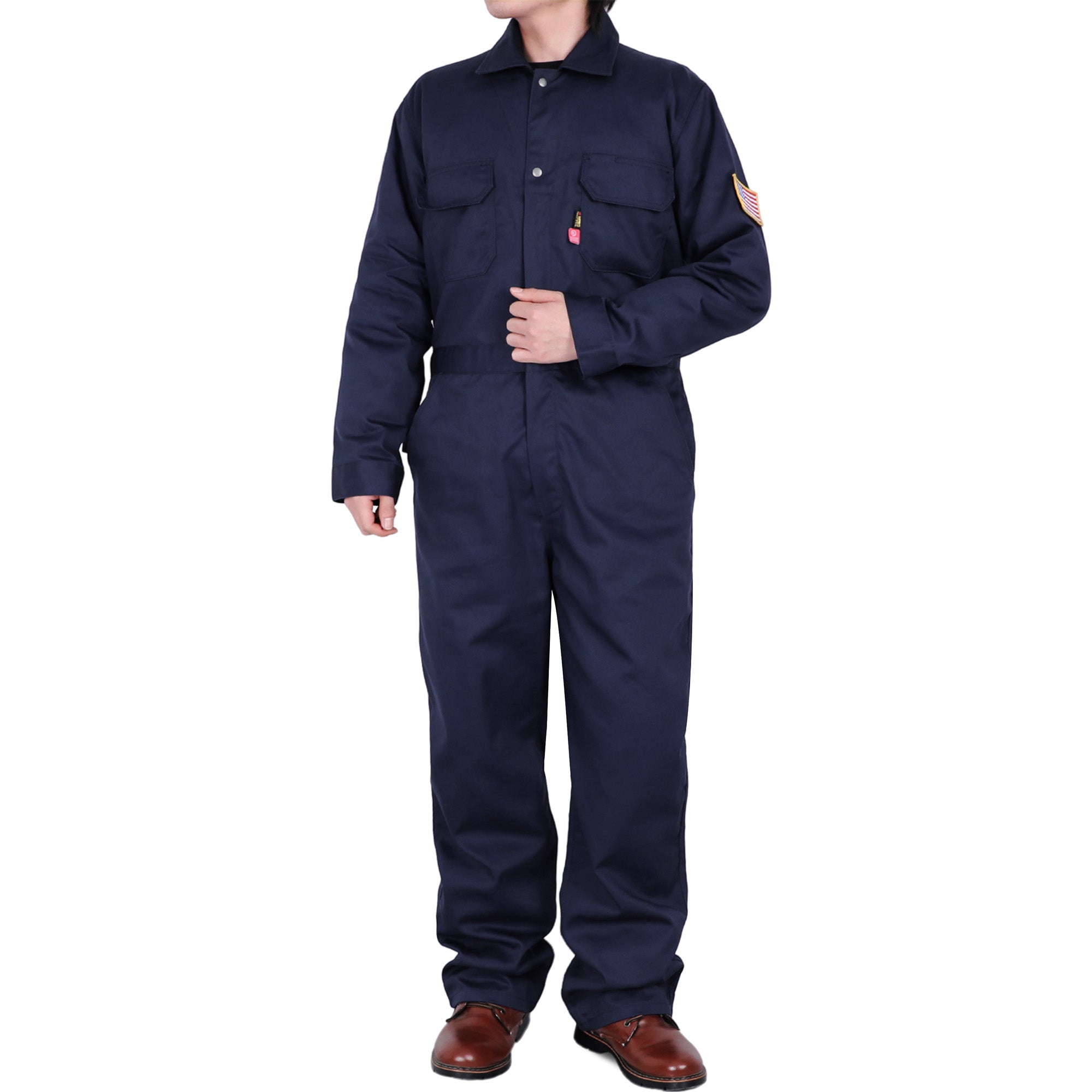 7.5oz Cotton Twill Flame Resistant Fire Retardant Work Coverall - 2401